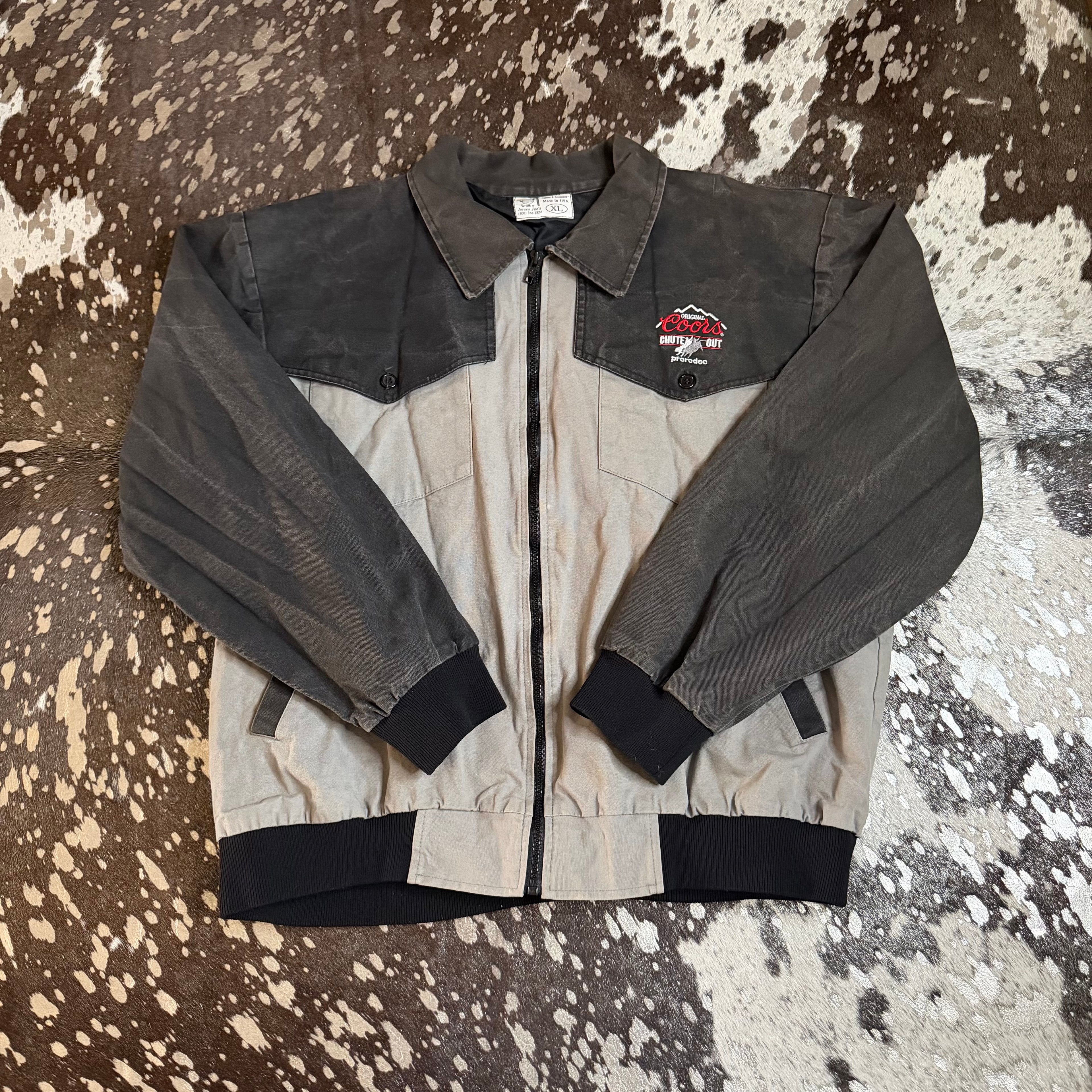 XLarge Vintage Coors Chute Out Pro Rodeo Canvas Jacket