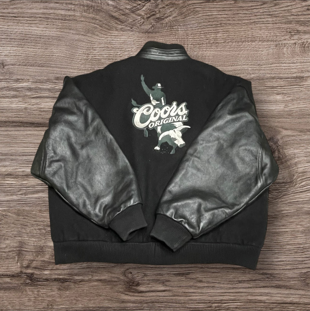 XLarge Vintage Coors Rodeo Wool & Leather Bomber