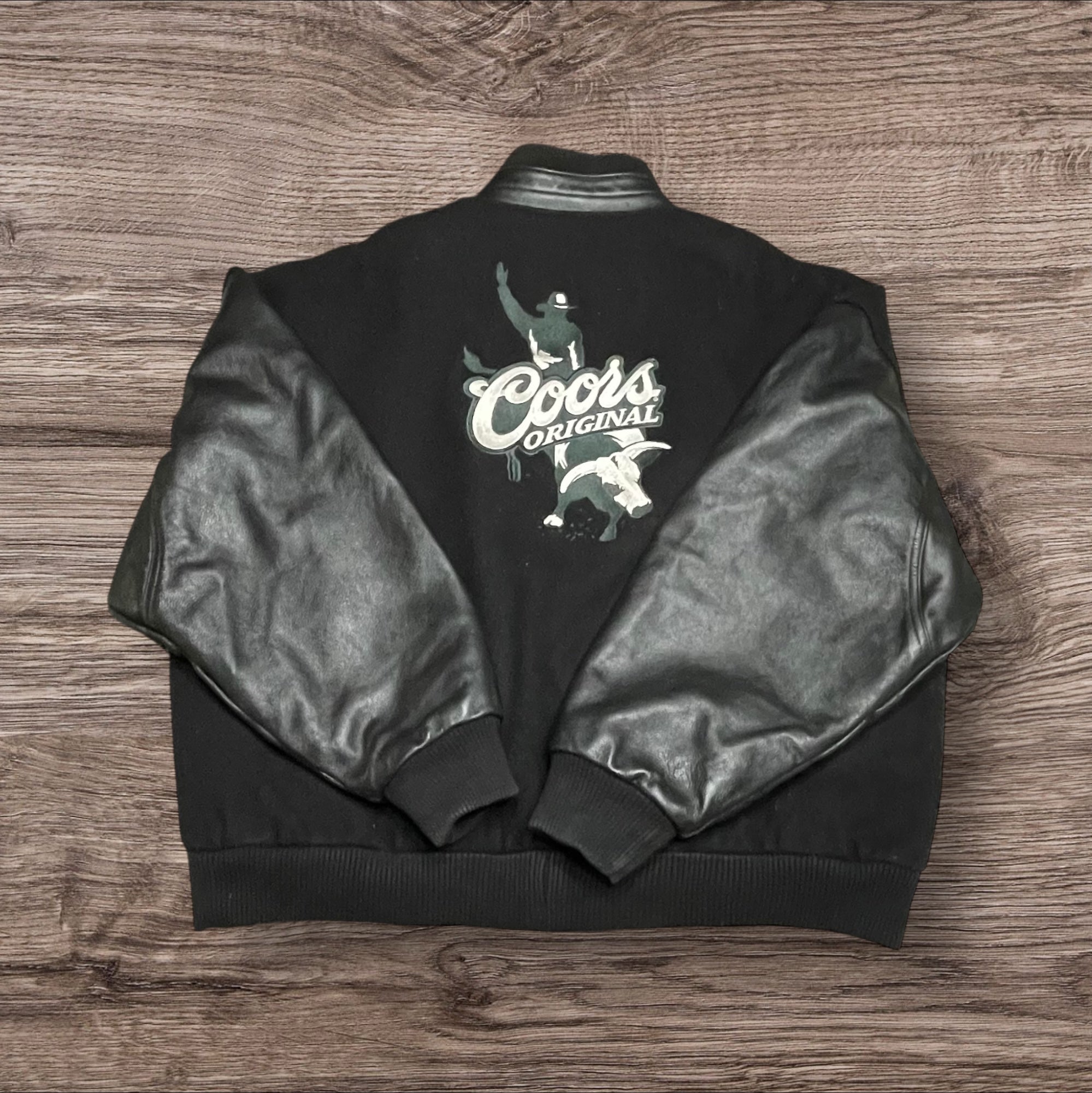 XLarge Vintage Coors Rodeo Wool & Leather Bomber
