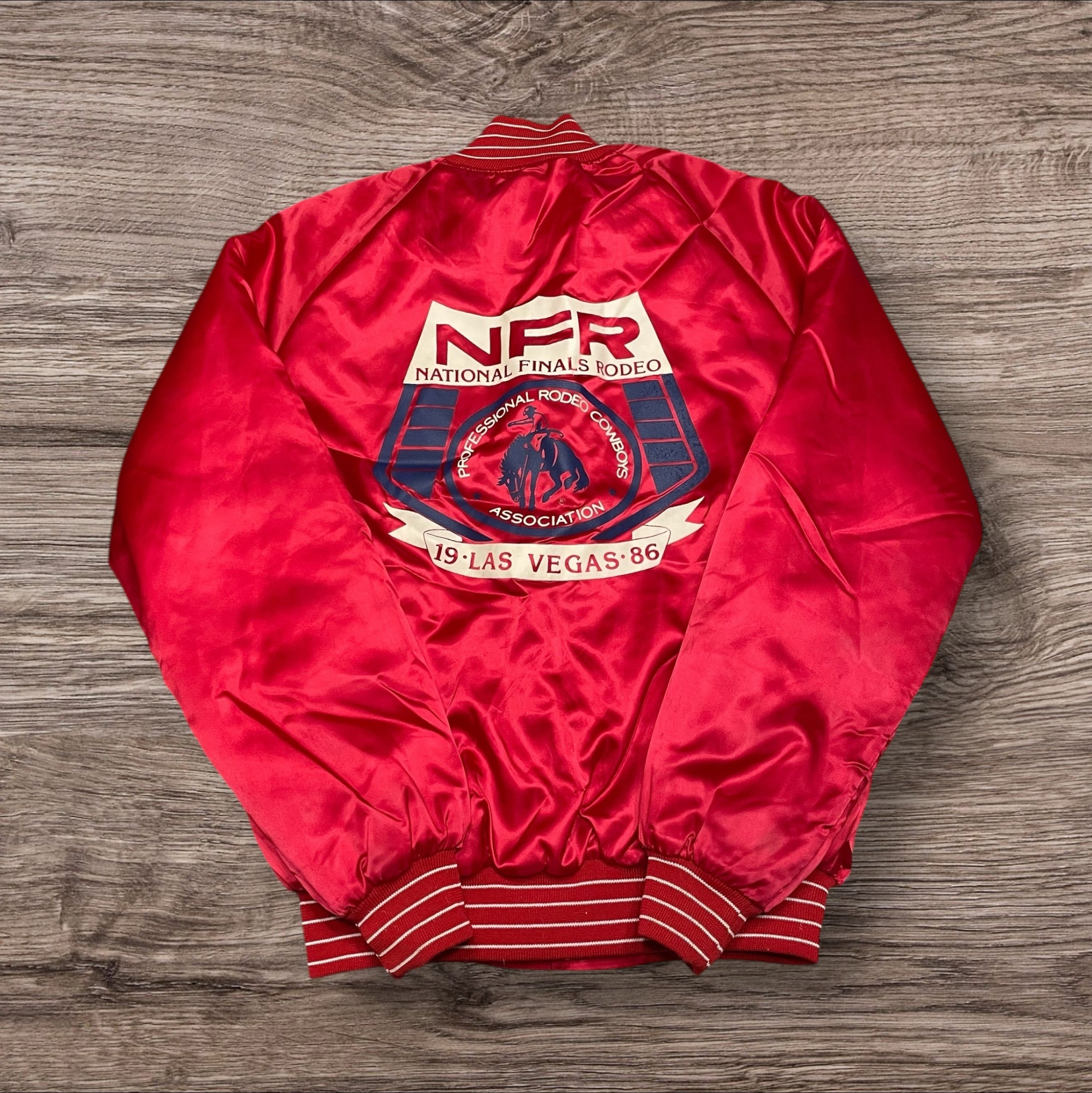 Medium Vintage 1986 NFR Satin Bomber