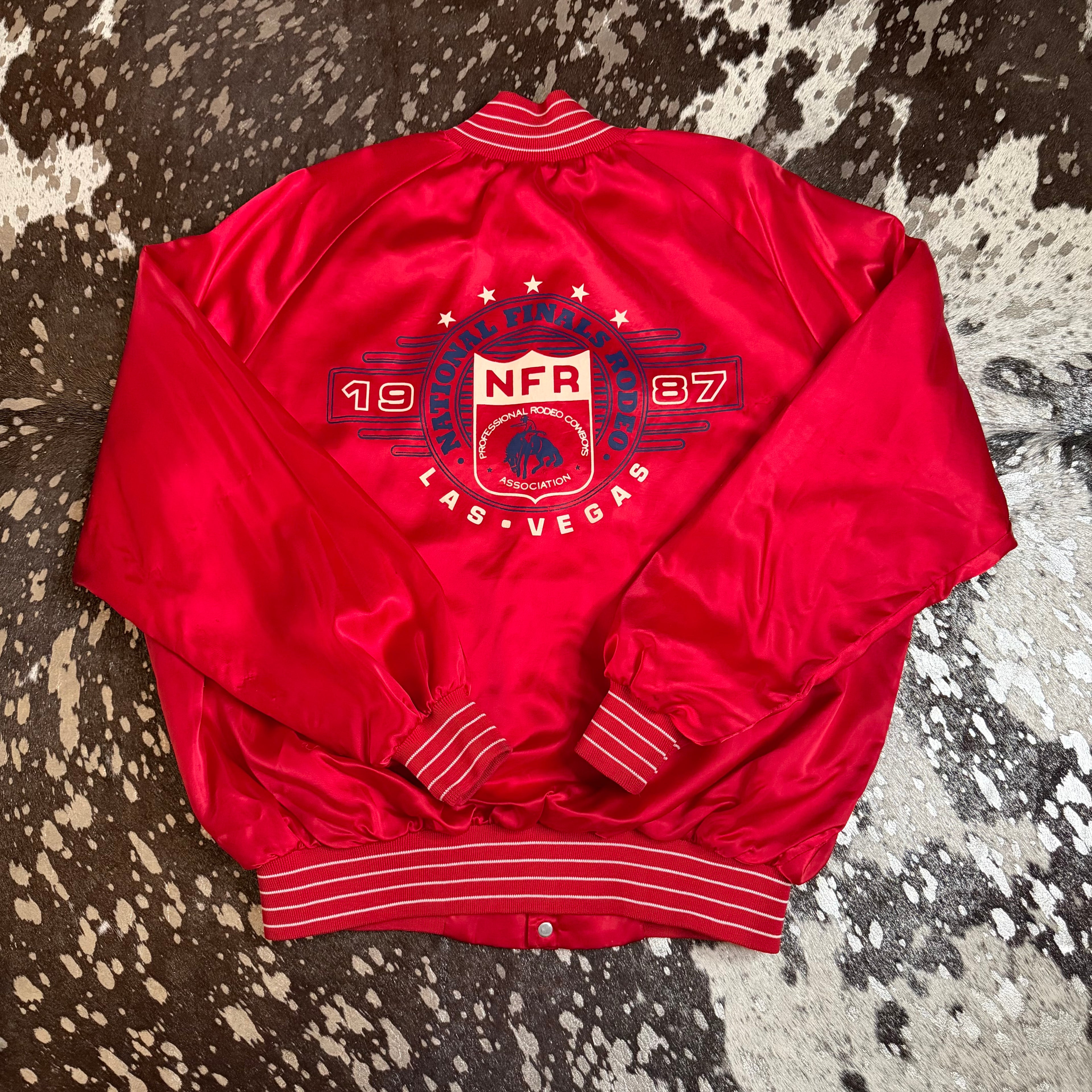 2XLarge Vintage 1987 NFR Red SatinJacket (Lane Frost)