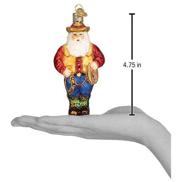 Western Santa Ornament