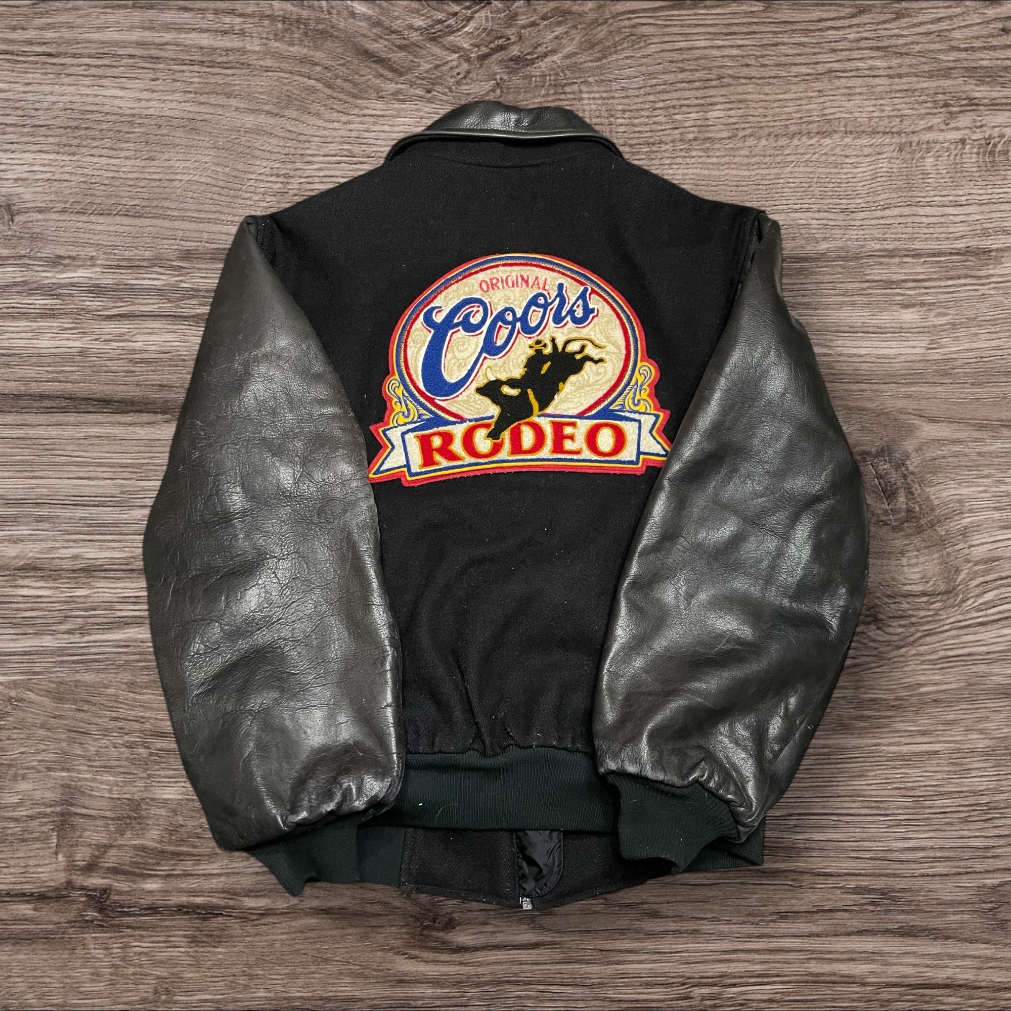 XLarge Vintage Coors Rodeo Wool & Leather Bomber