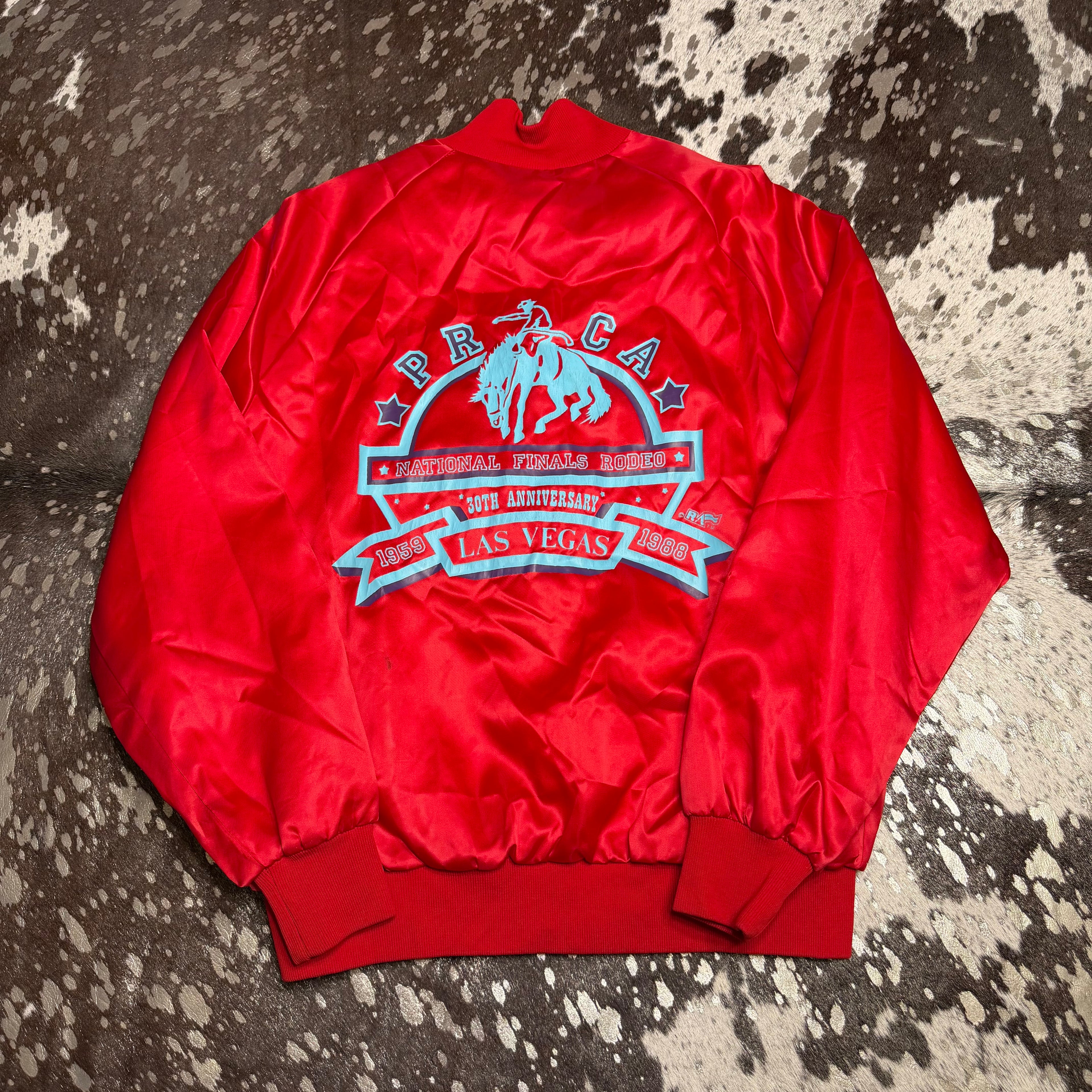 Large Vintage 1988 NFR 30th Anniversary Satin Jacket