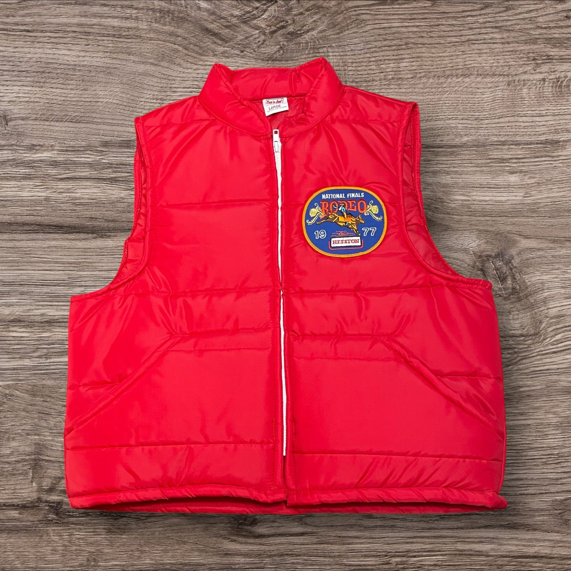 Large Vintage 1977 NFR Puffer Vest