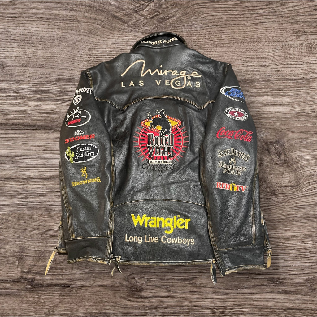 XLarge Limited Edition Rodeo Vegas Leather Jacket Dark Brown