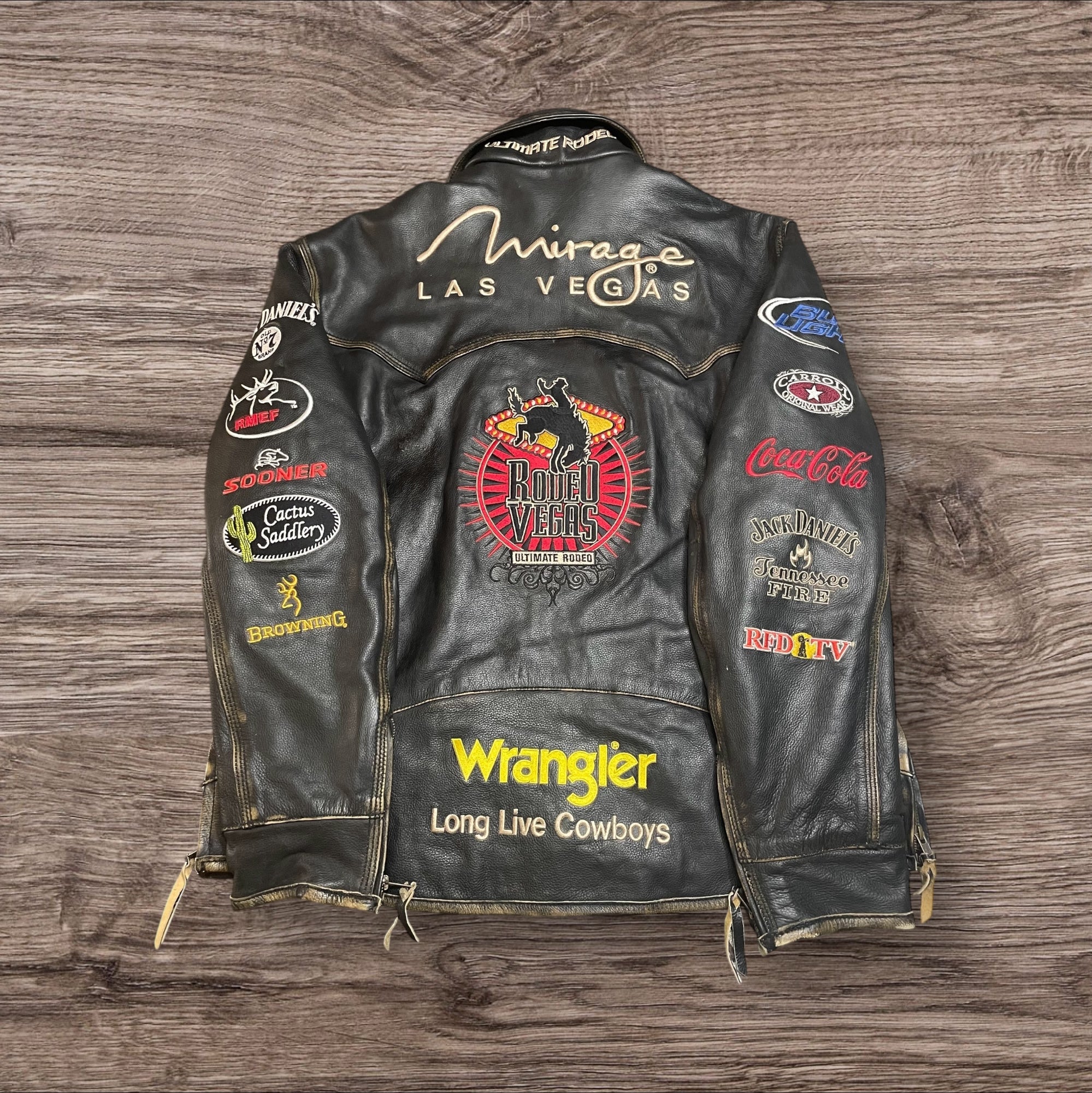 XLarge Limited Edition Rodeo Vegas Leather Jacket Dark Brown