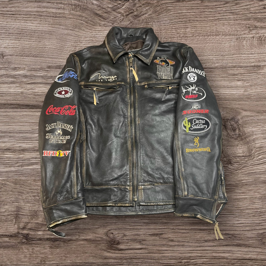XLarge Limited Edition Rodeo Vegas Leather Jacket Dark Brown