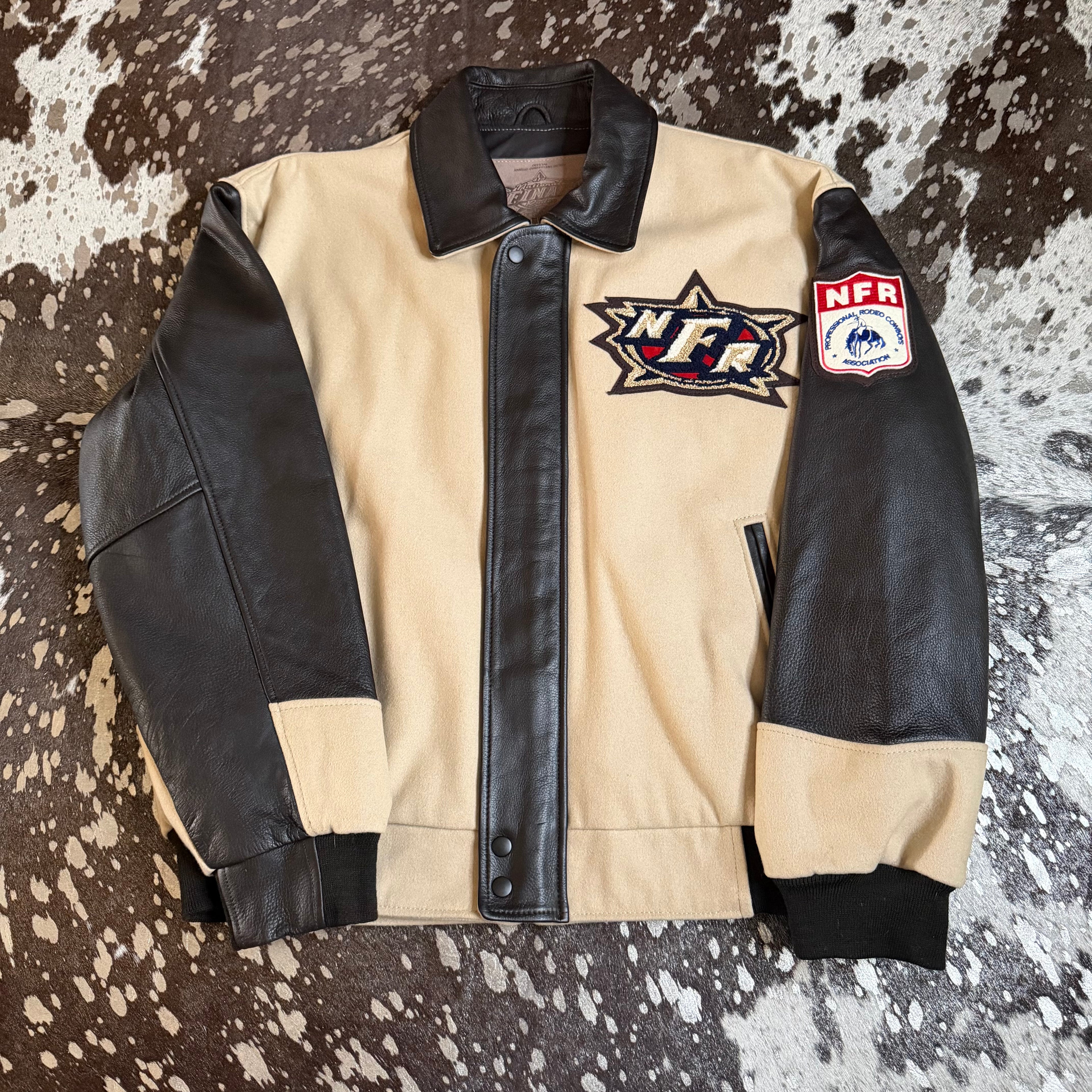 XLarge Vintage 1999 NFR Wool & Leather Official Contestant Jacket