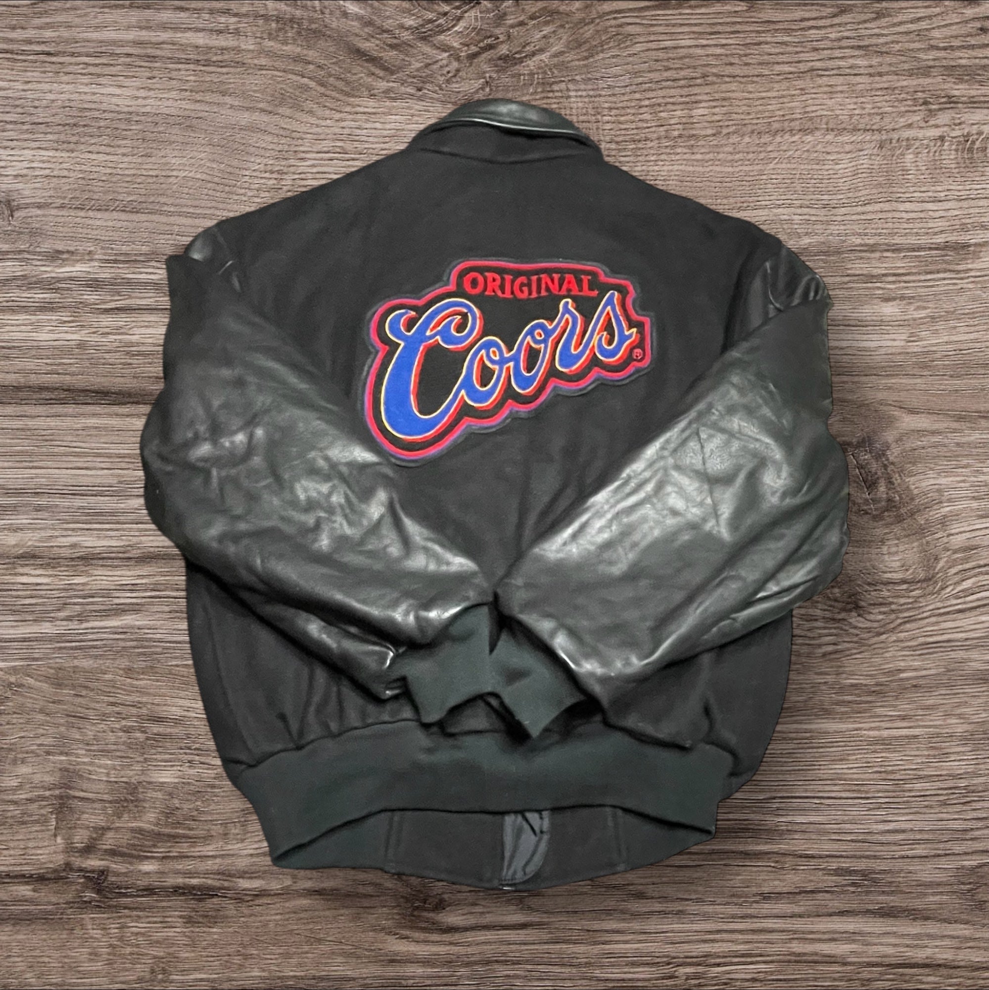 XLarge Vintage Original Coors Wool & Leather Bomber