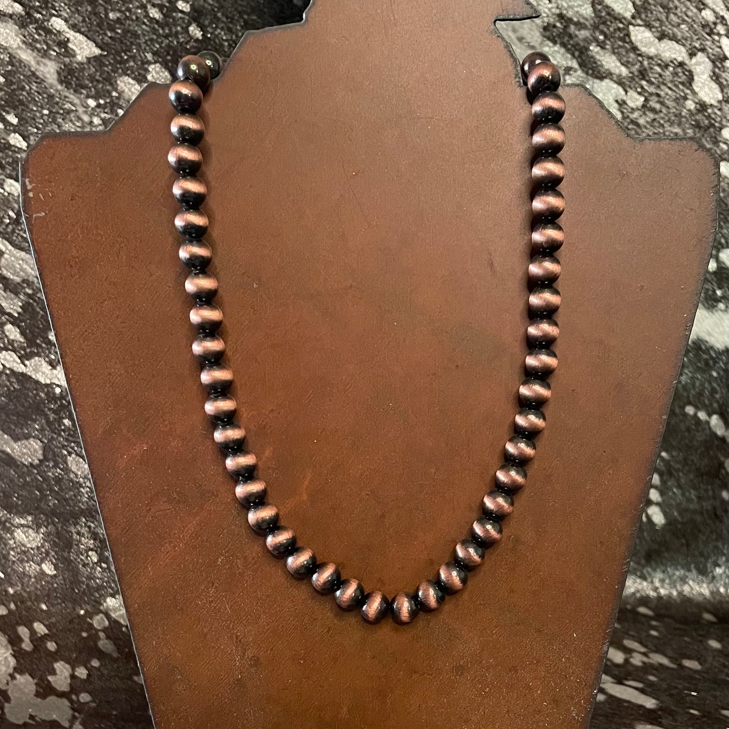 Copper-Tone Navajo Pearl Bead Necklace