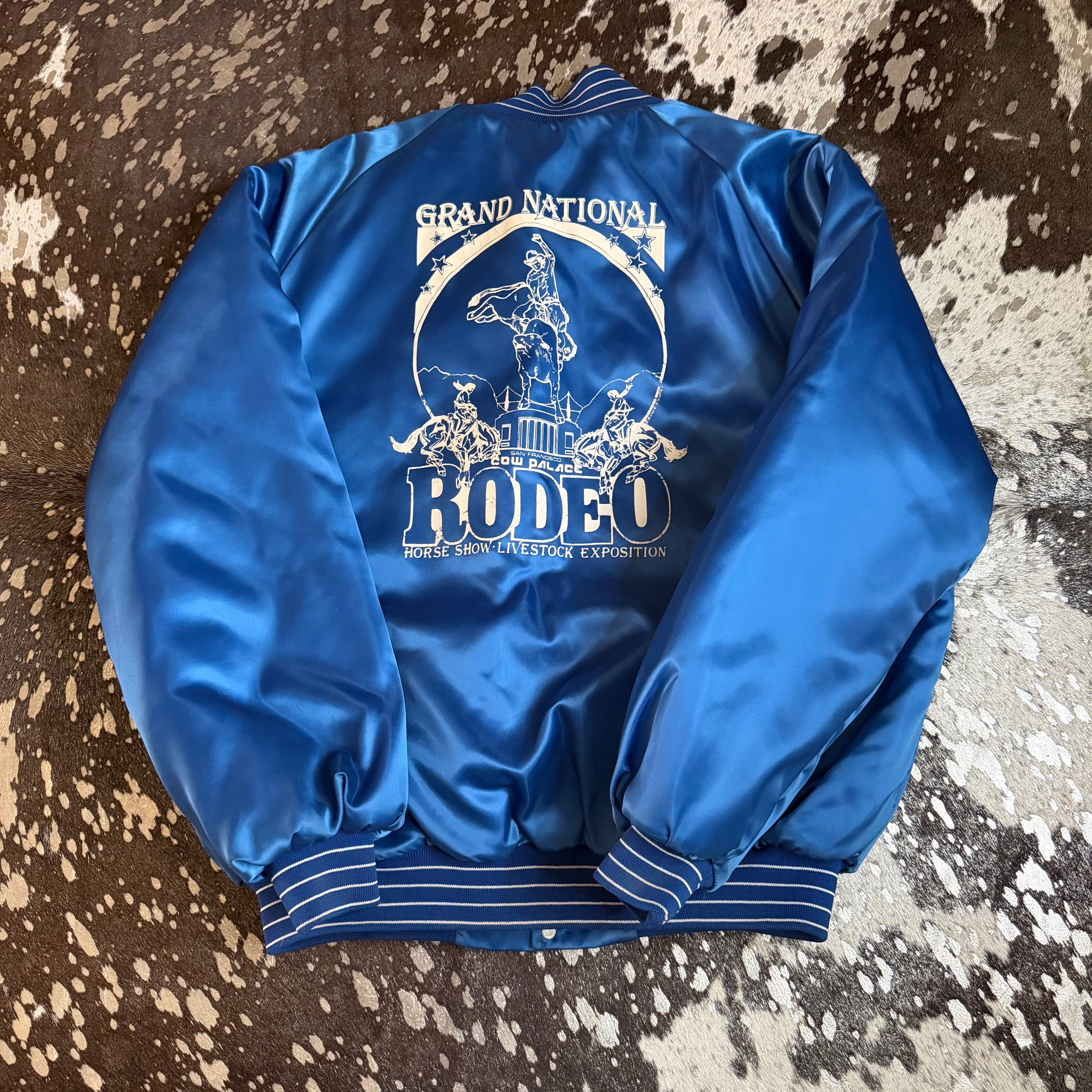 2XLarge Vintage Cow Palace Blue Nylon Jacket