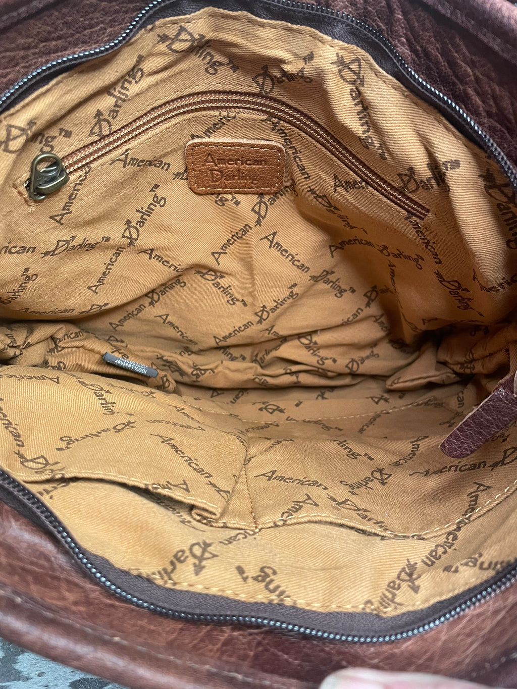 American Darling Brown Leather Hobo Bag