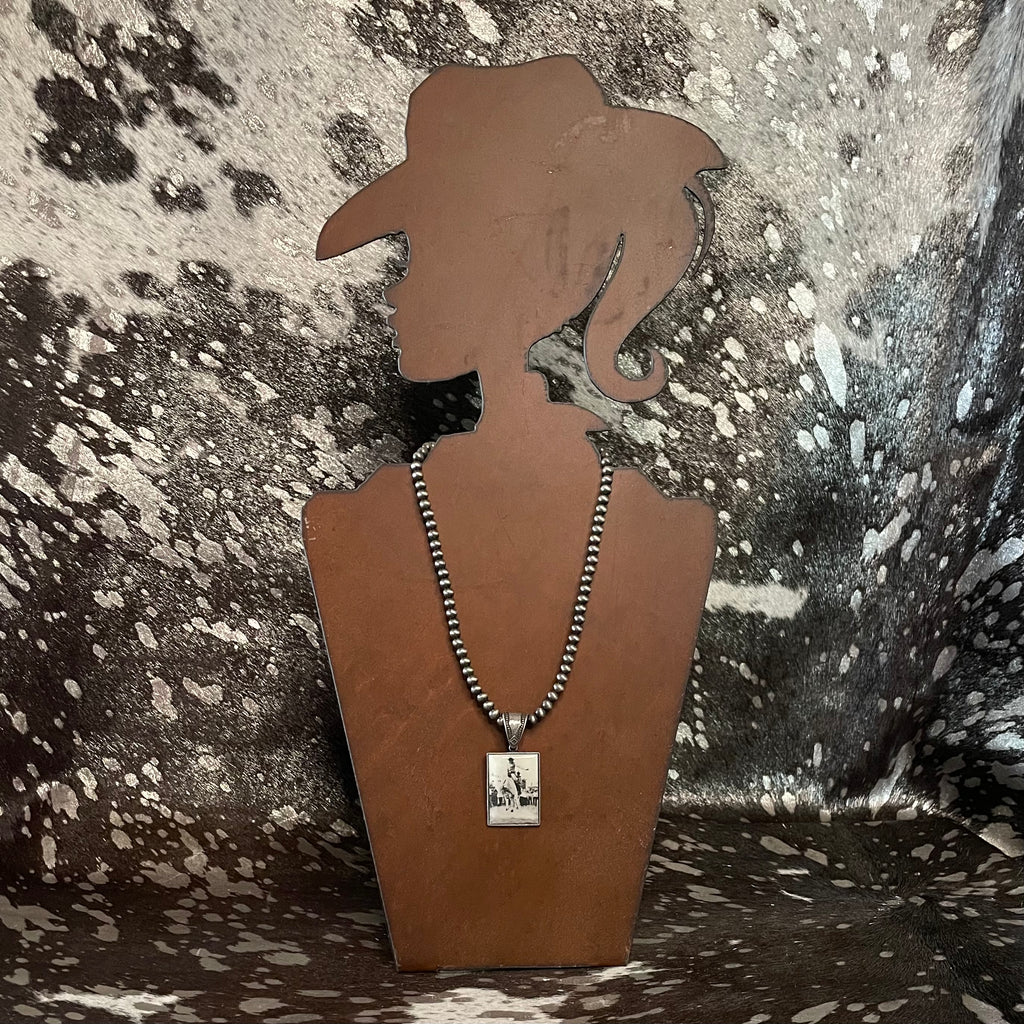 Vintage Style Bull Riding Necklace