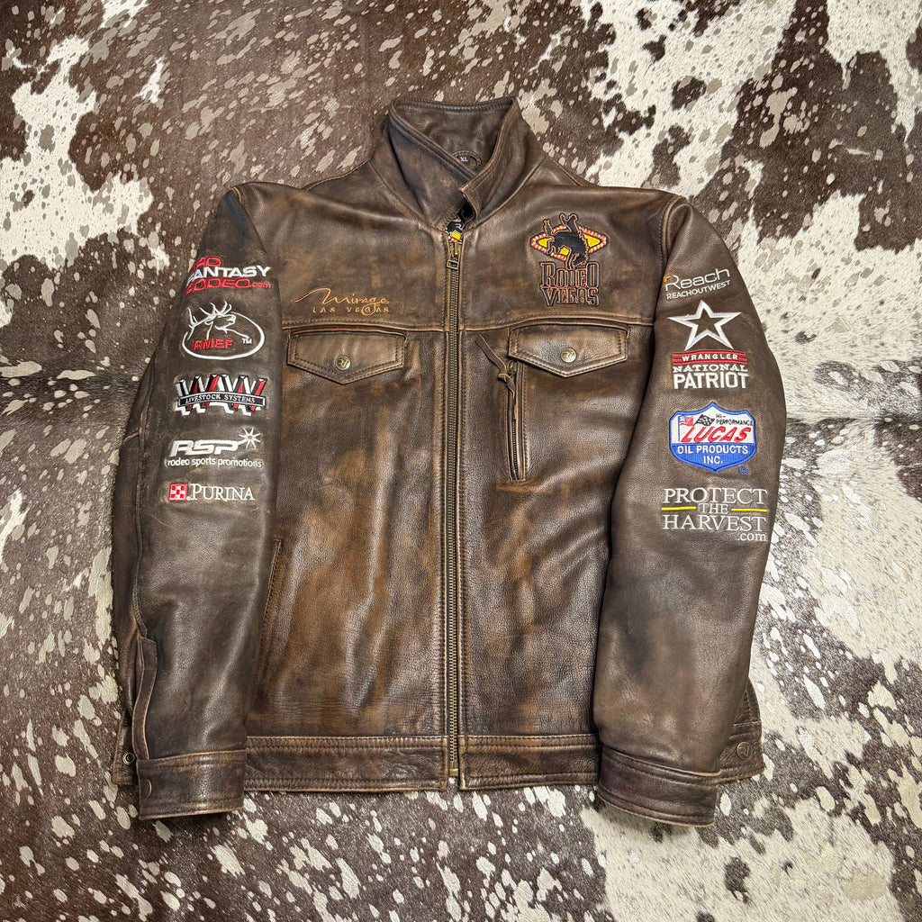 XLarge Limited Edition Rodeo Vegas 15th Anniversary Leather Jacket Brown