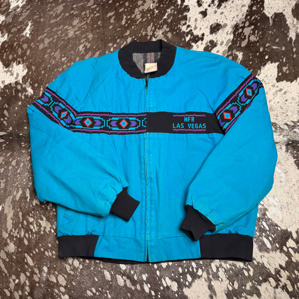 Large Vintage NFR Canvas Aztec Jacket