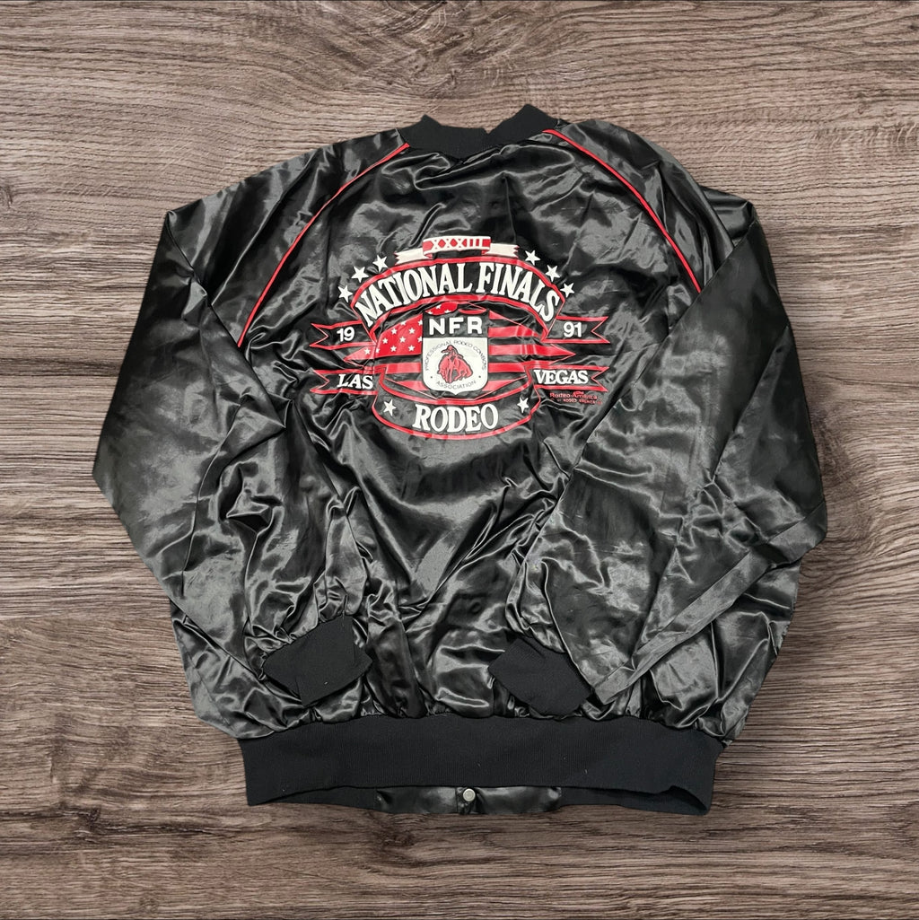 2XLarge Vintage 1991 NFR Satin Bomber