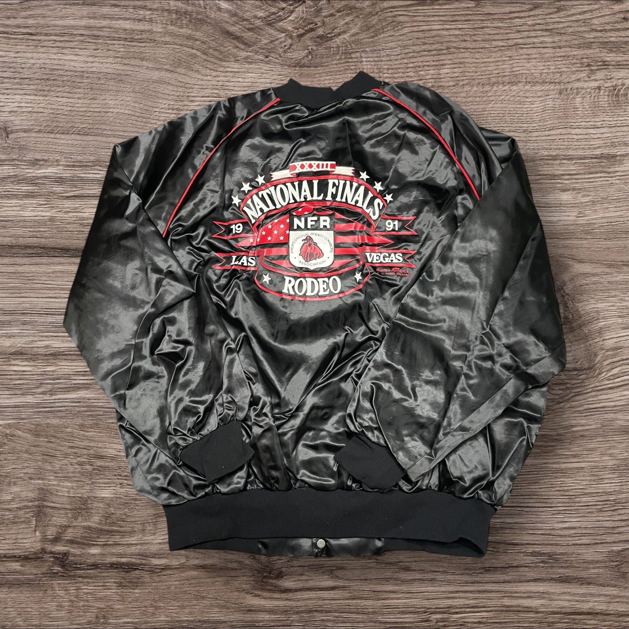 2XLarge Vintage 1991 NFR Satin Bomber