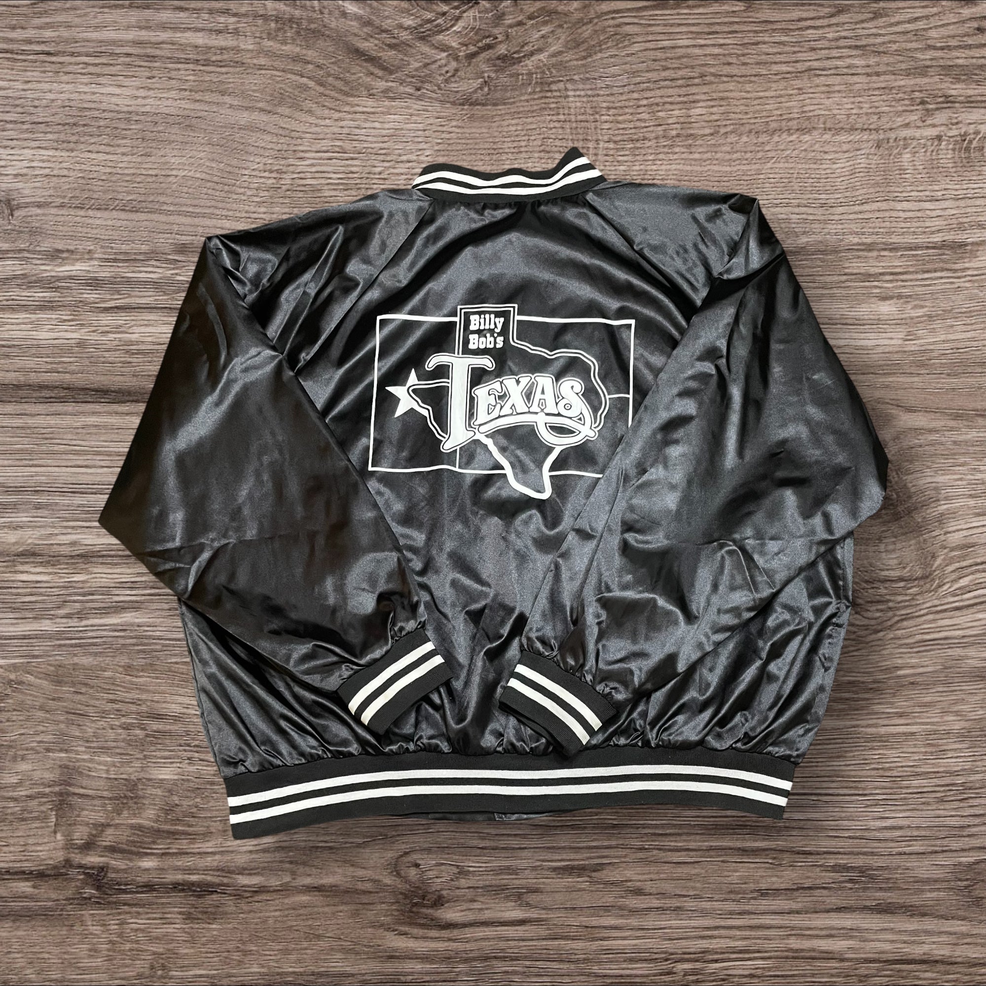 3XLarge Vintage Billy Bob’s Texas Black Satin Bomber
