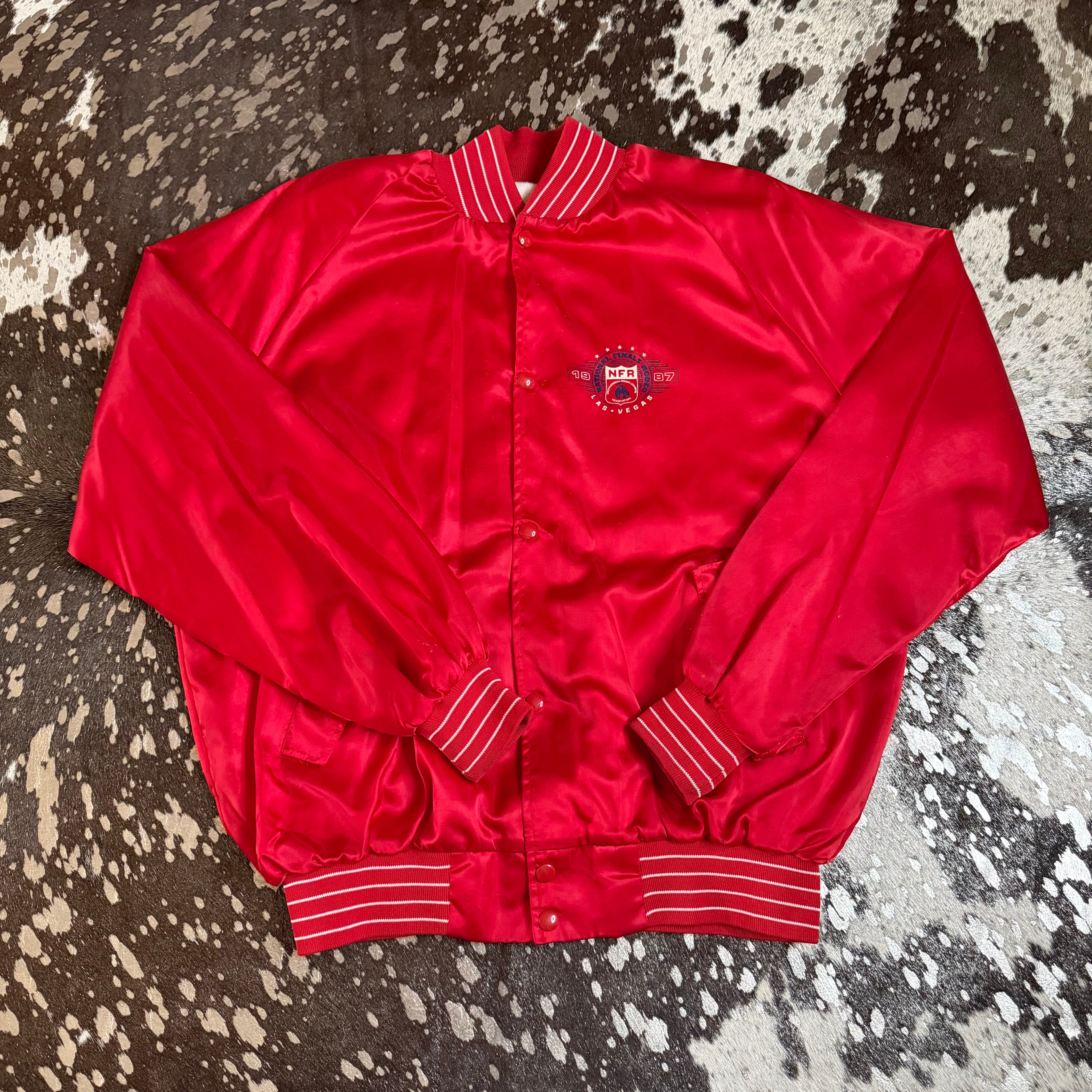 2XLarge Vintage 1987 NFR Red SatinJacket (Lane Frost)