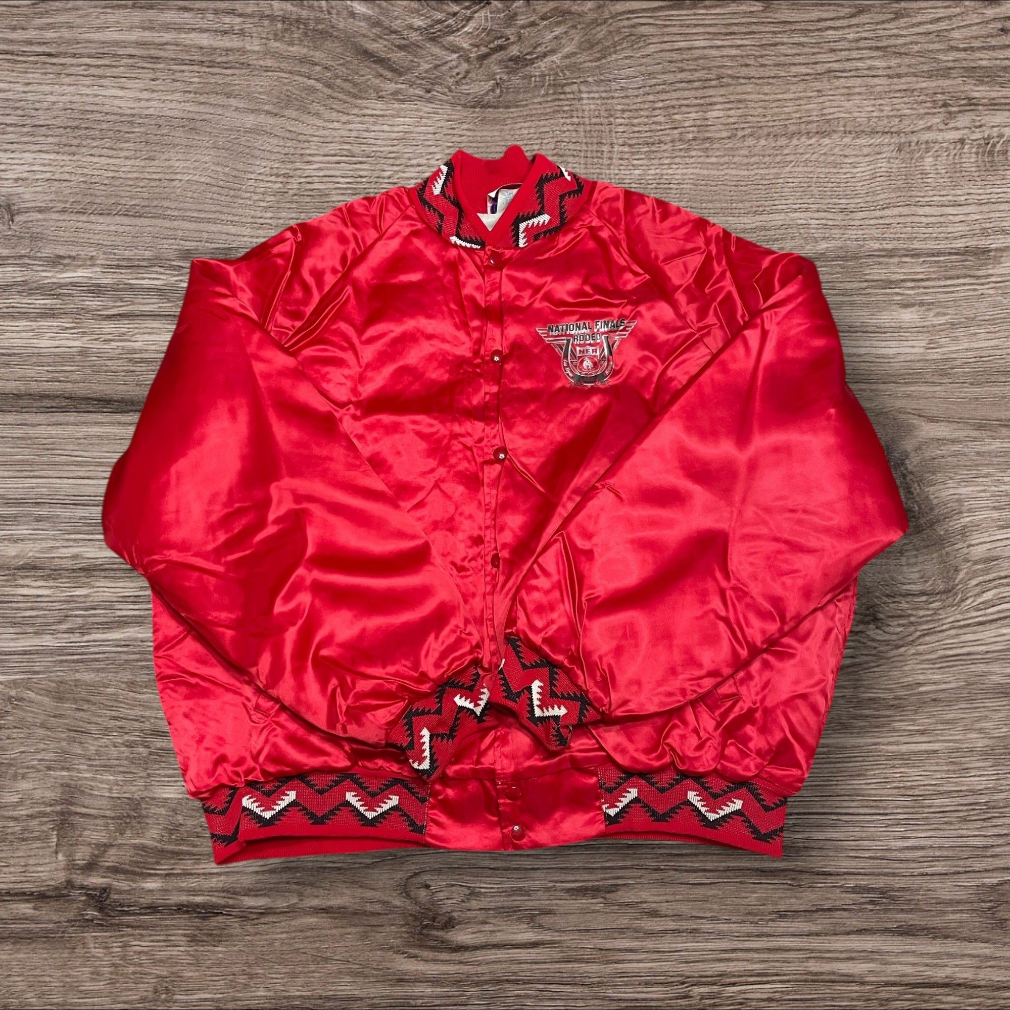 3XLarge Vintage 1992 NFR Red Satin Bomber