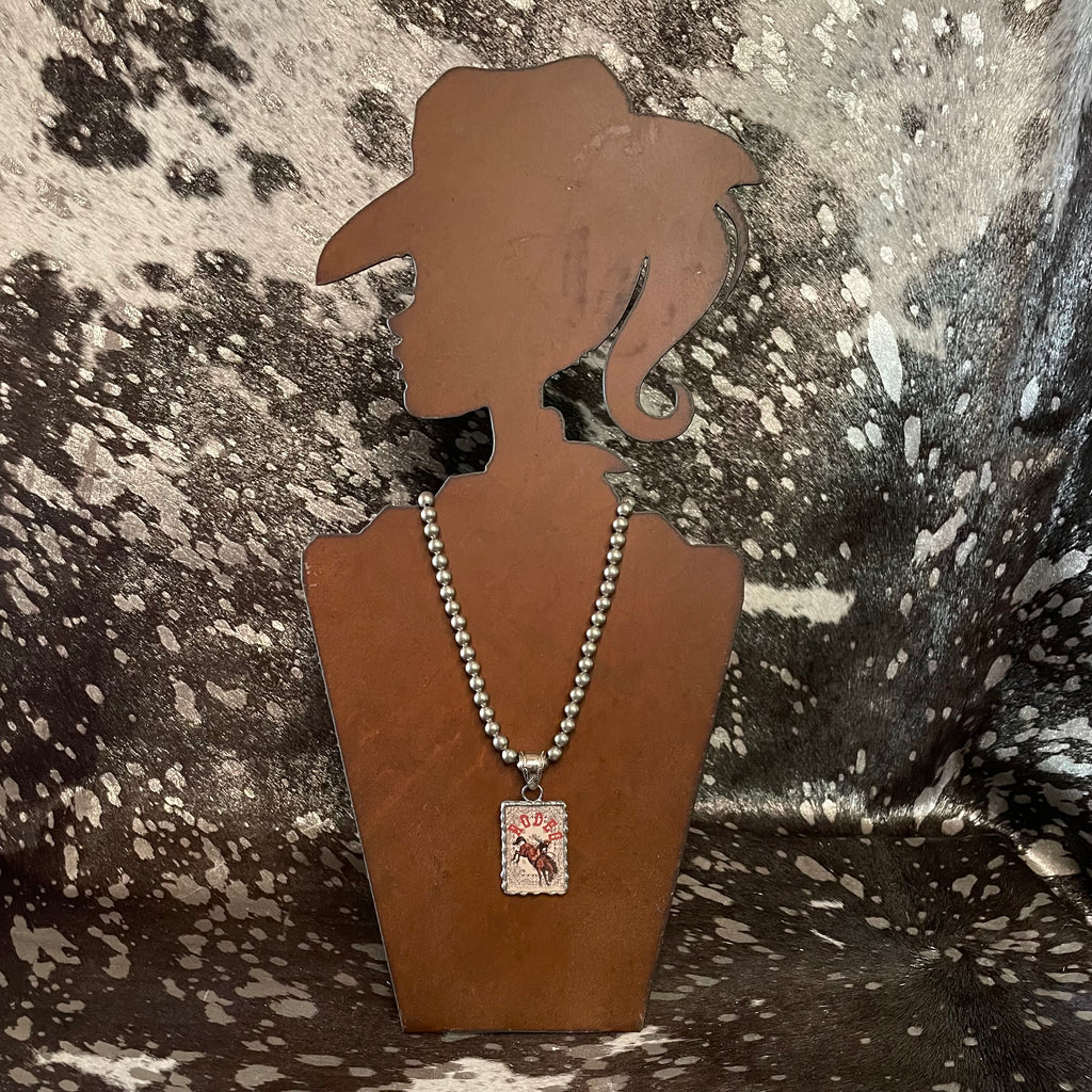 Vintage Style Rodeo Pendant Necklace