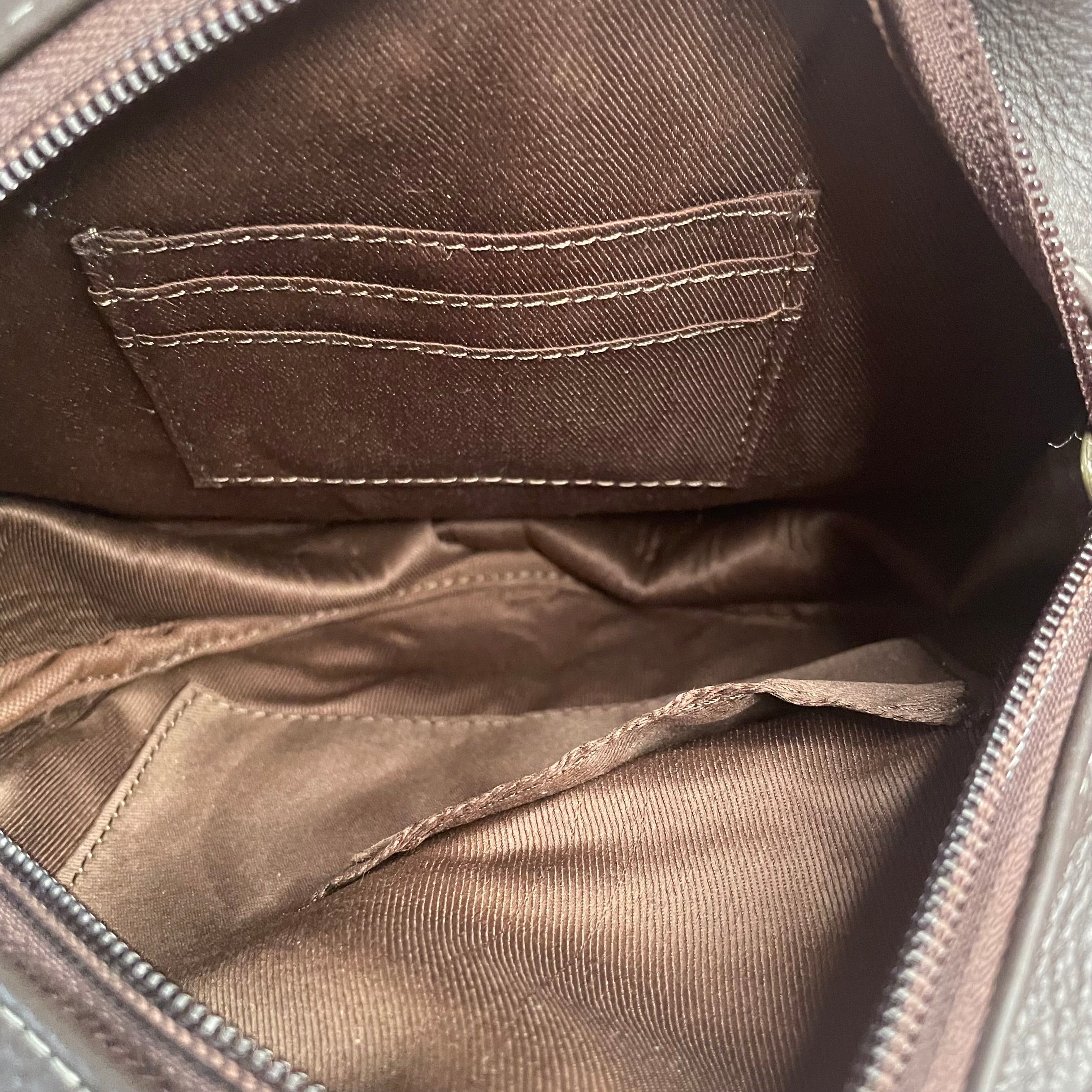 Round Leather Cowhide Crossbody Purse