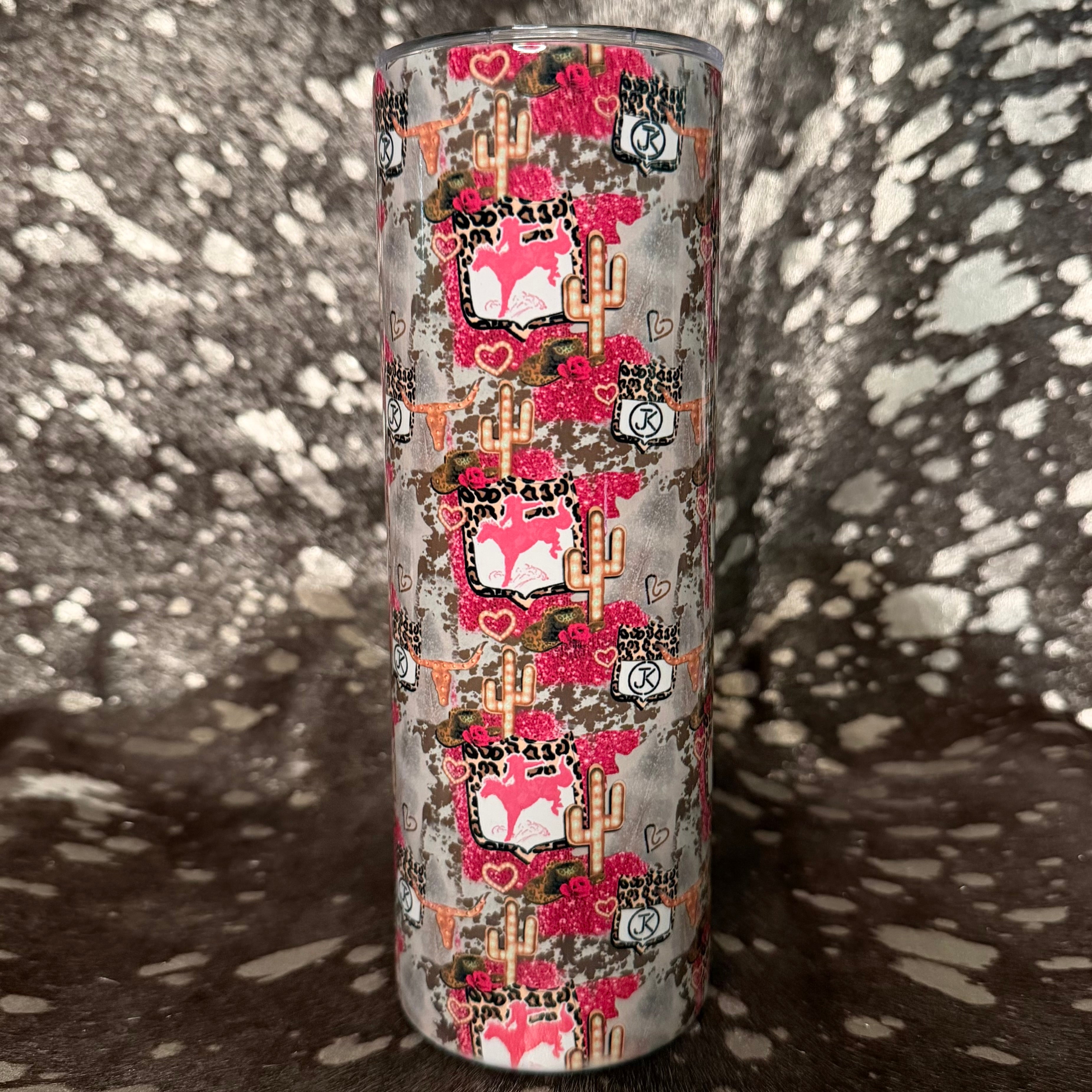 "Pink Rodeo" 20 oz Stainless Steel Tumbler