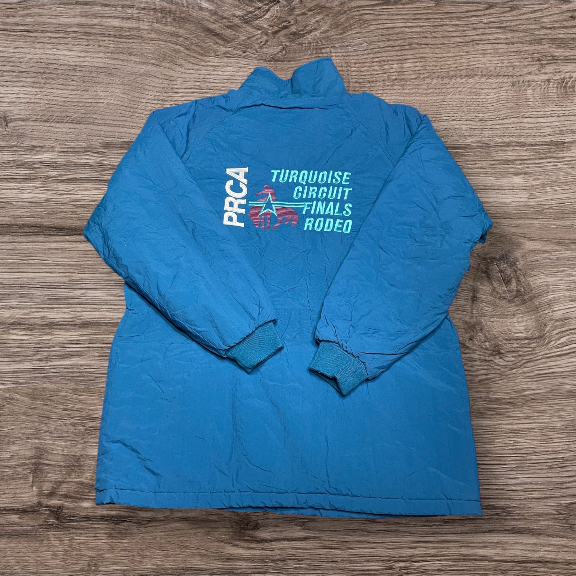 XL Vintage Turquoise Circuit Finals Rodeo Jacket