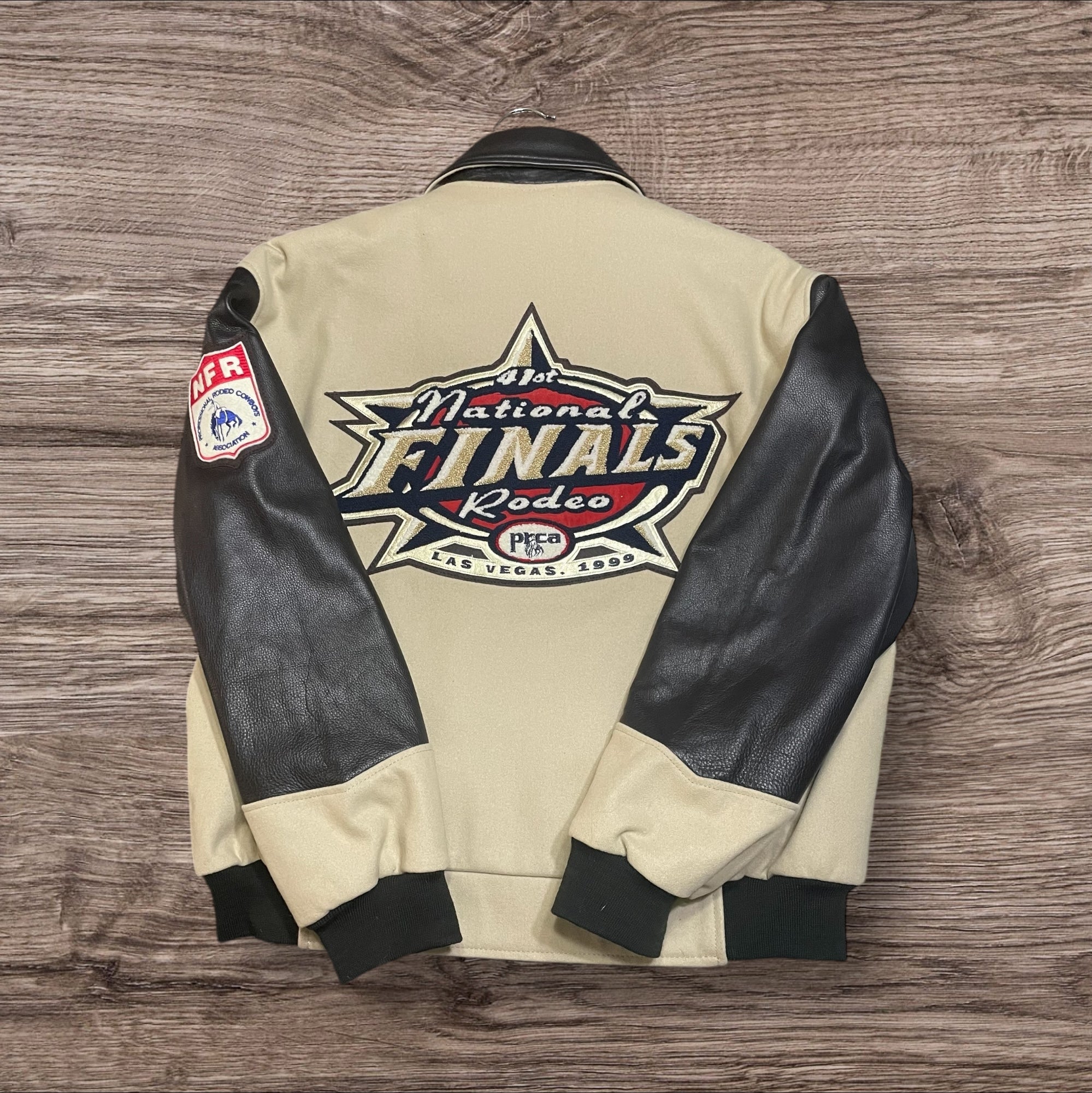 XLarge Vintage 1999 NFR Wool & Leather Official Contestant Jacket