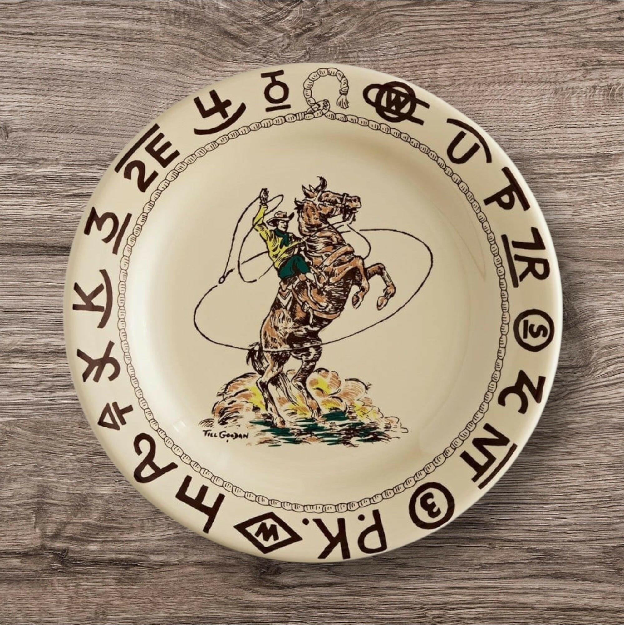 True West Rodeo Pattern 9.5" Lunch Plate