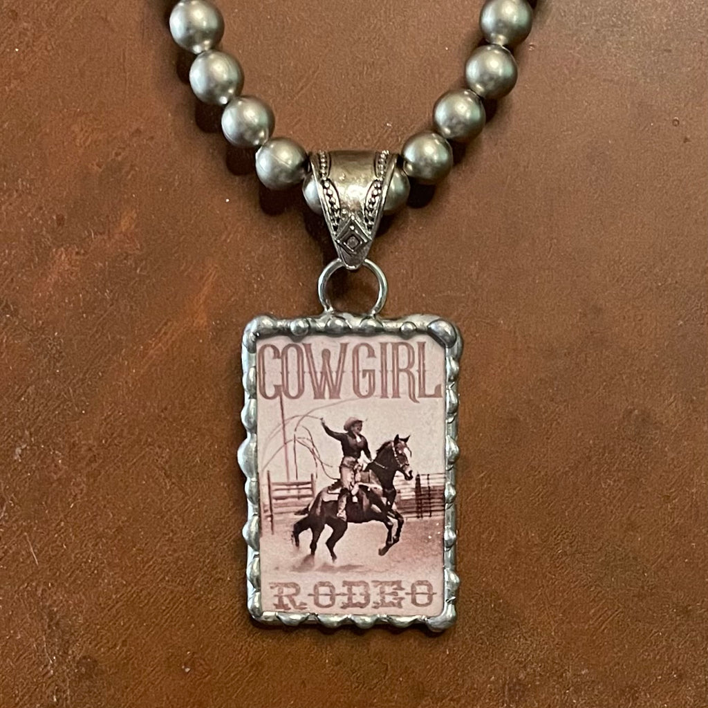 Vintage Style Rodeo Cowgirl Necklace
