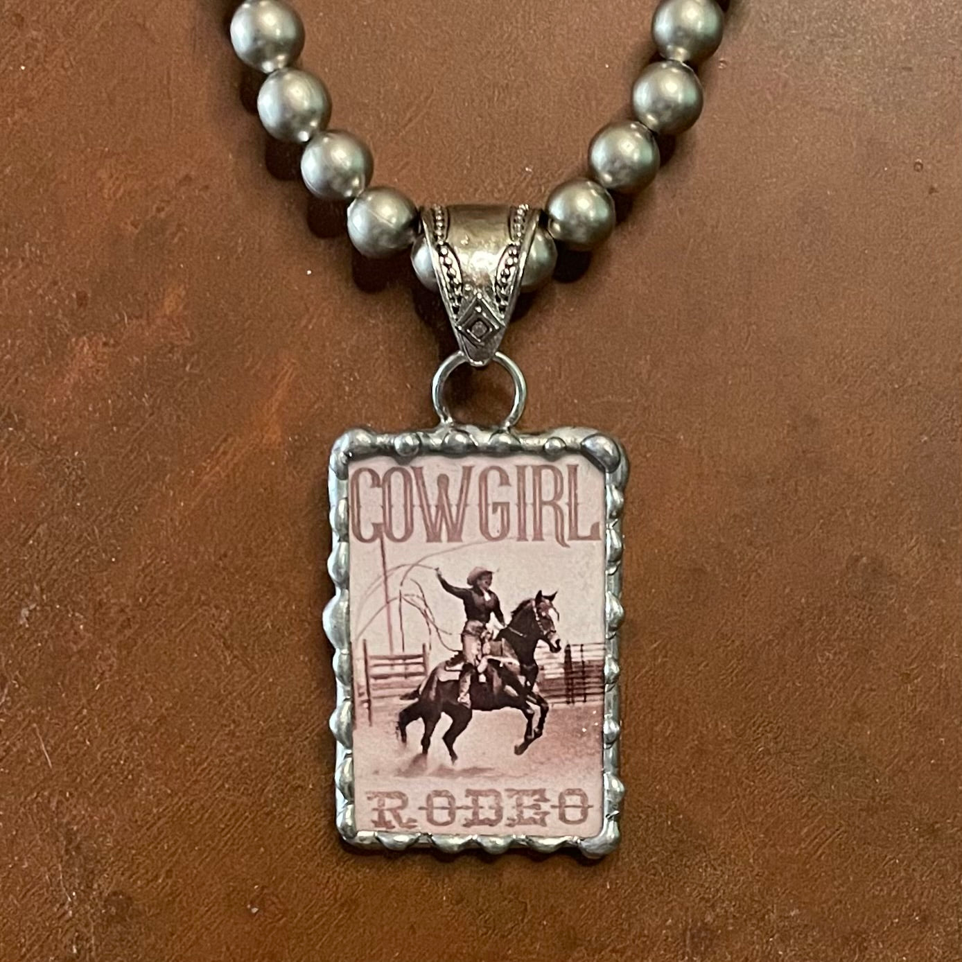 Vintage Style Rodeo Cowgirl Necklace