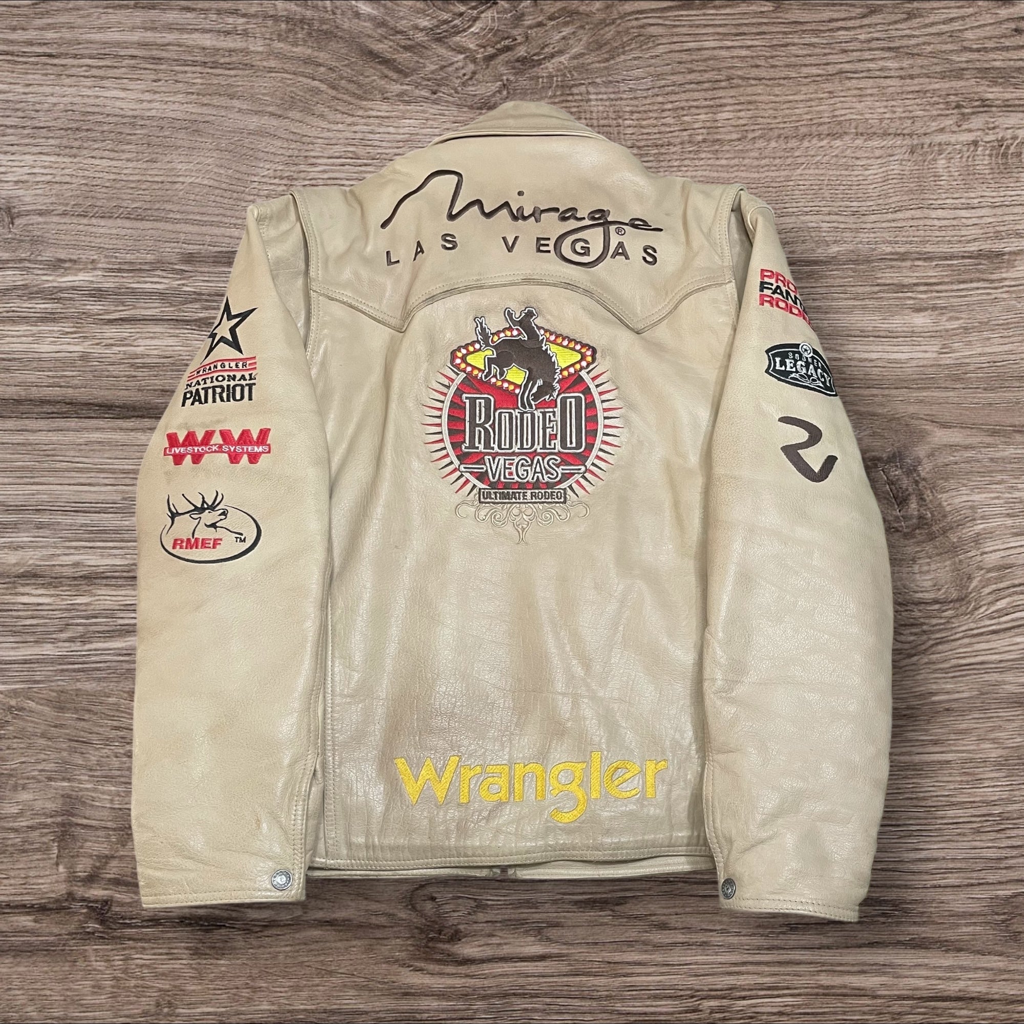XLarge Limited Edition Rodeo Vegas Leather Jacket Light Sand
