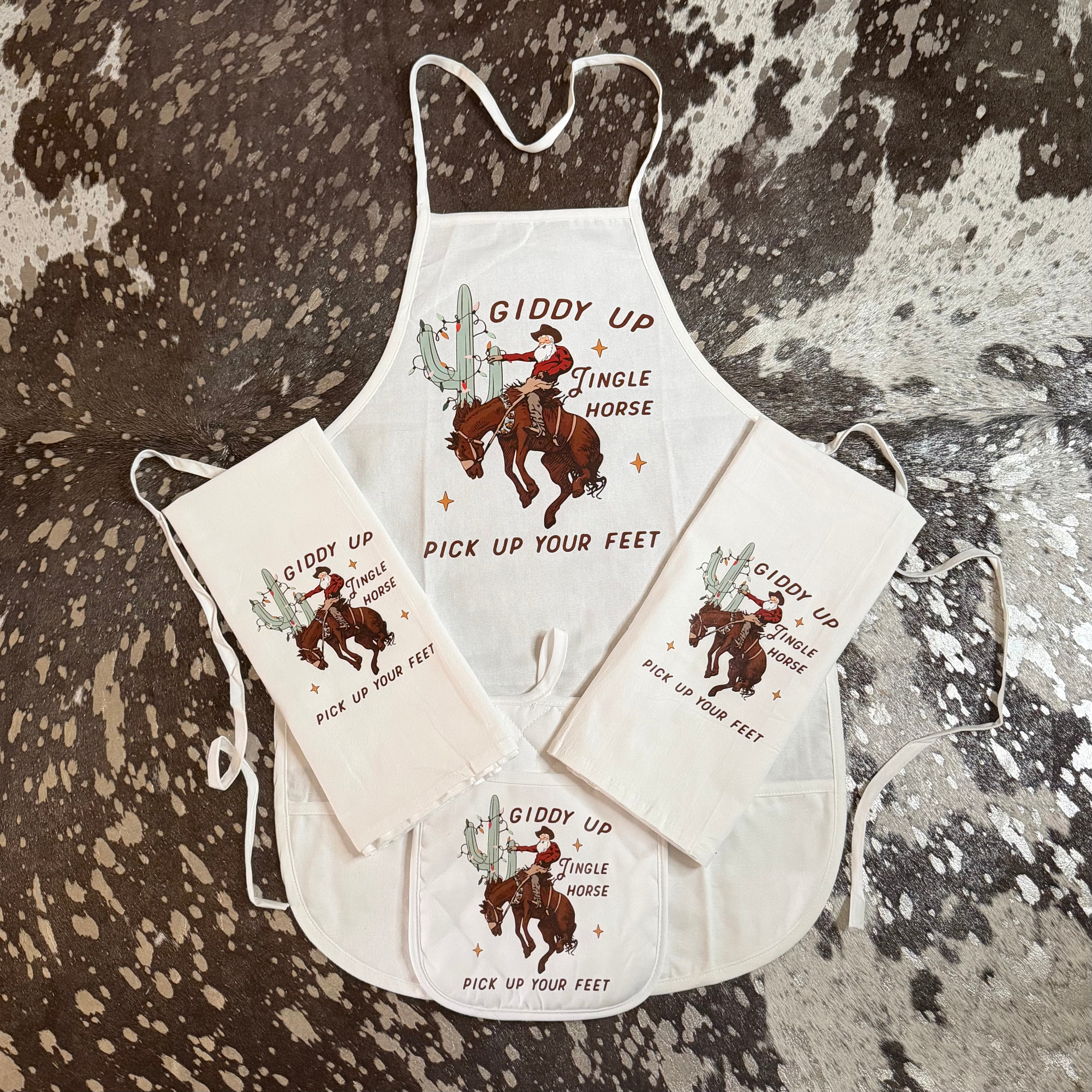 Giddy Up Jingle Horse Apron Set