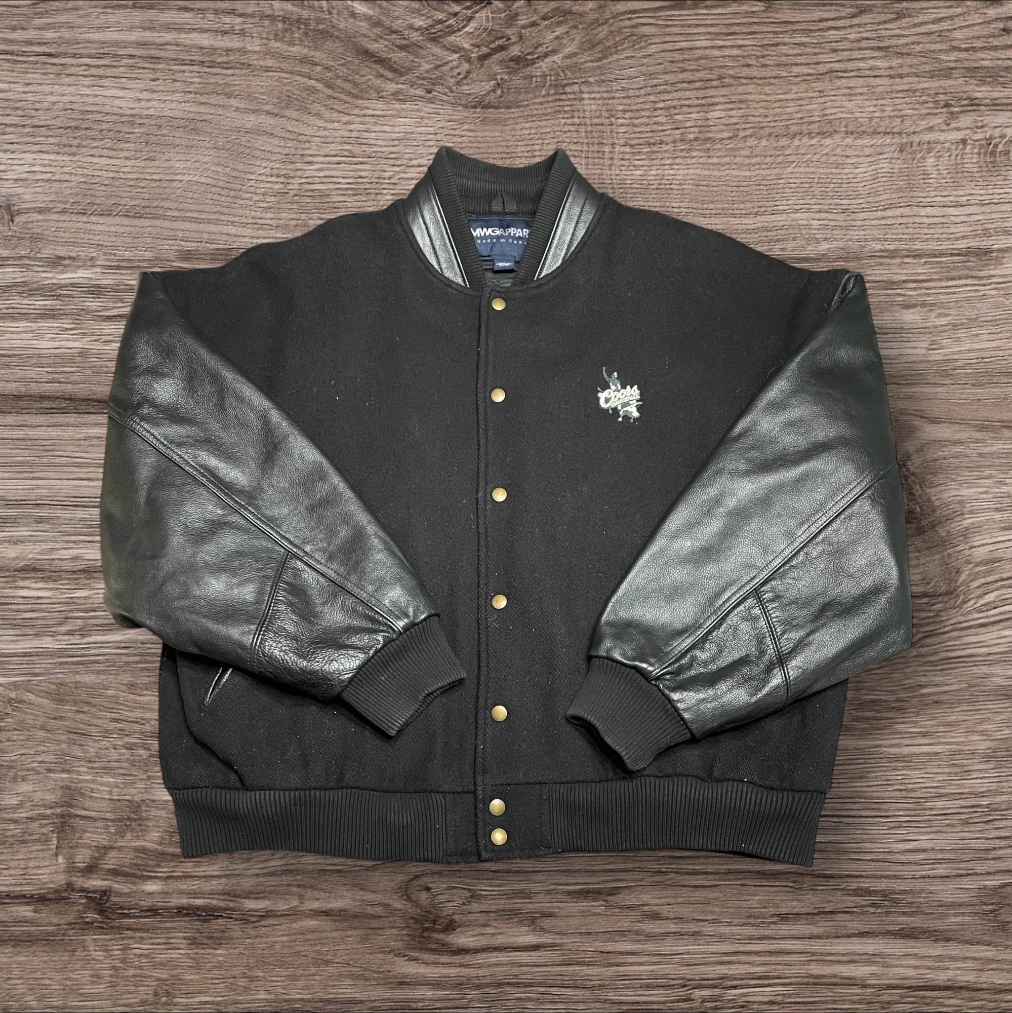 XLarge Vintage Coors Rodeo Wool & Leather Bomber