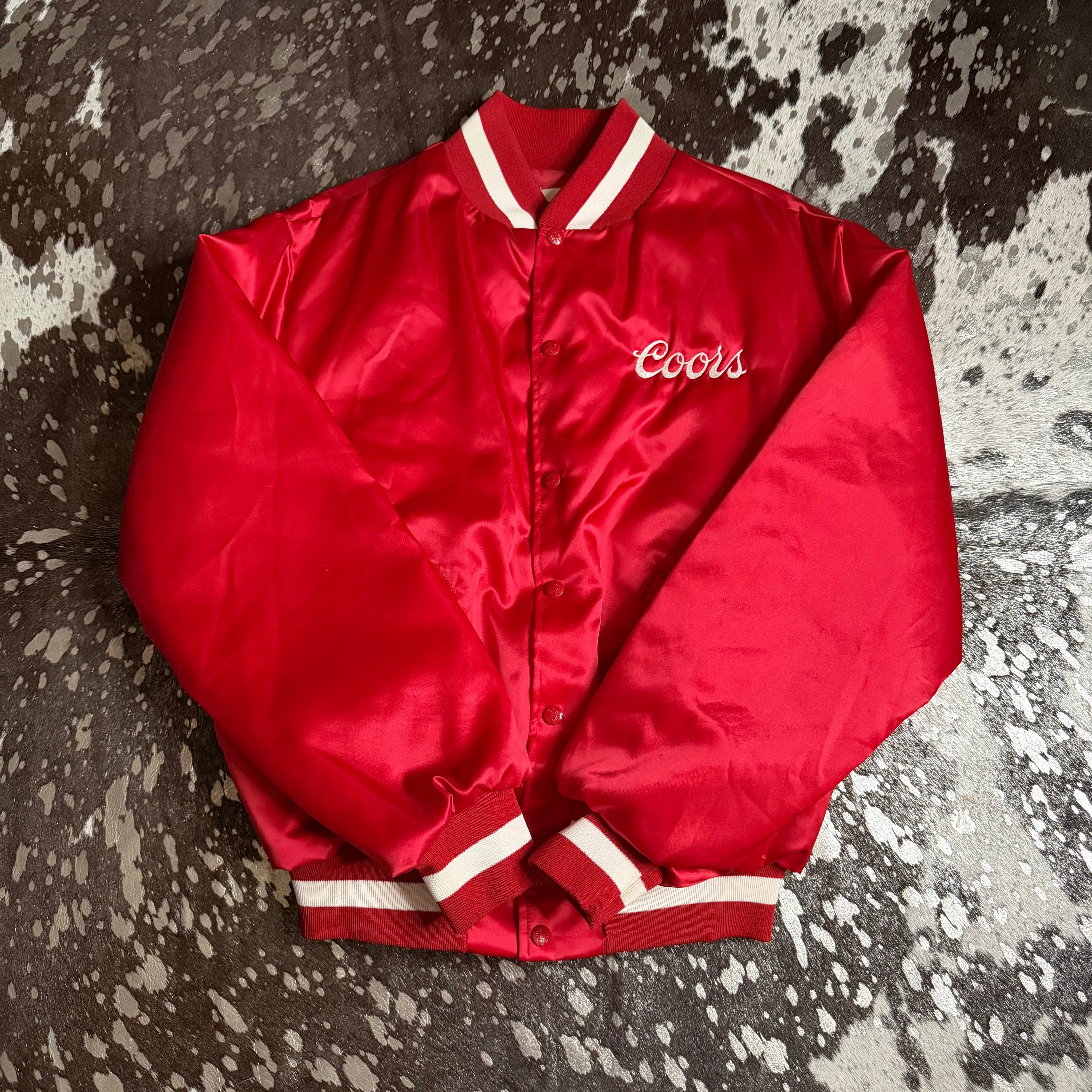 Large Vintage Coors Chute Out Pro Rodeo Nylon Jacket