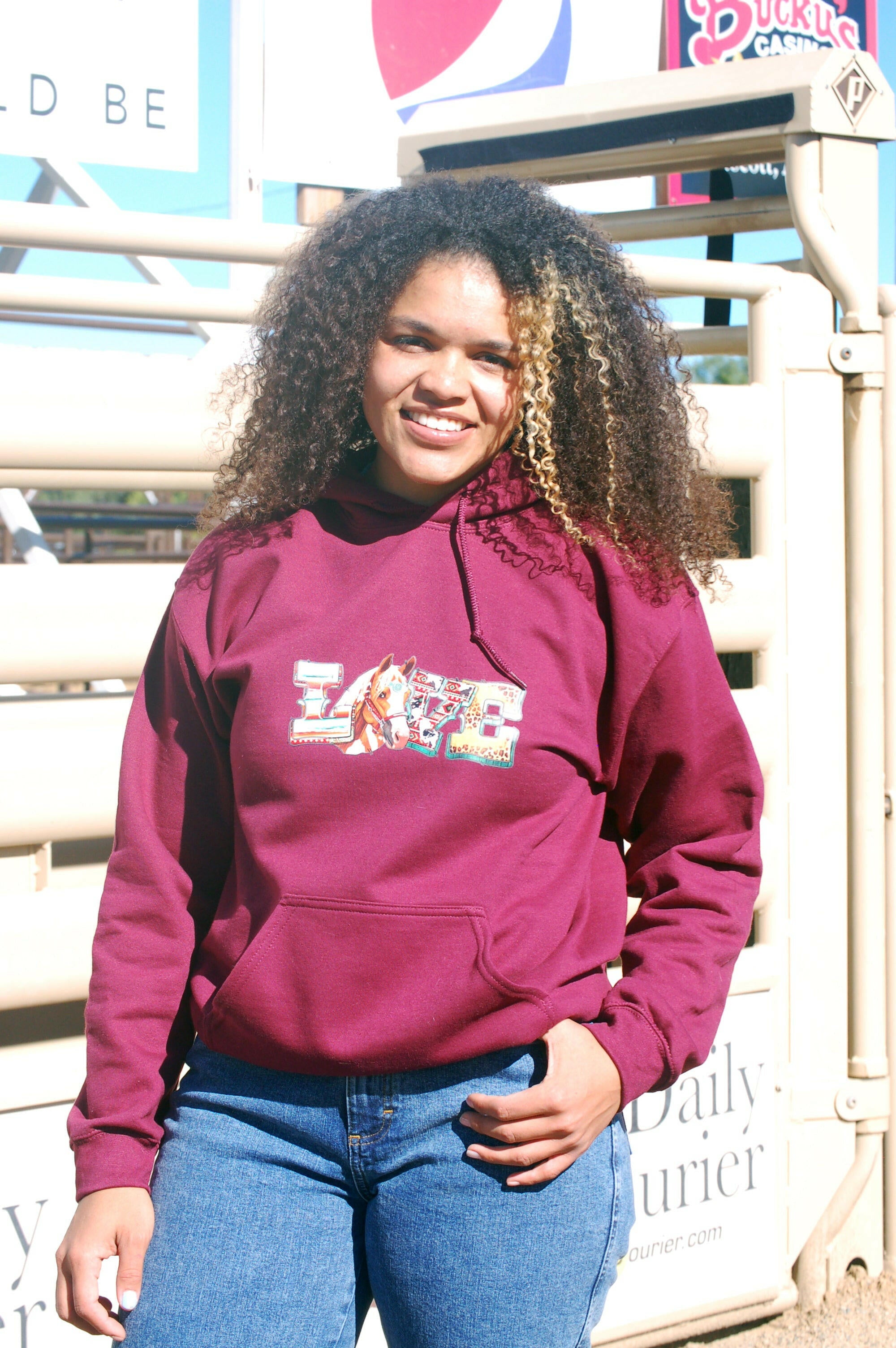 LOVE with horse head