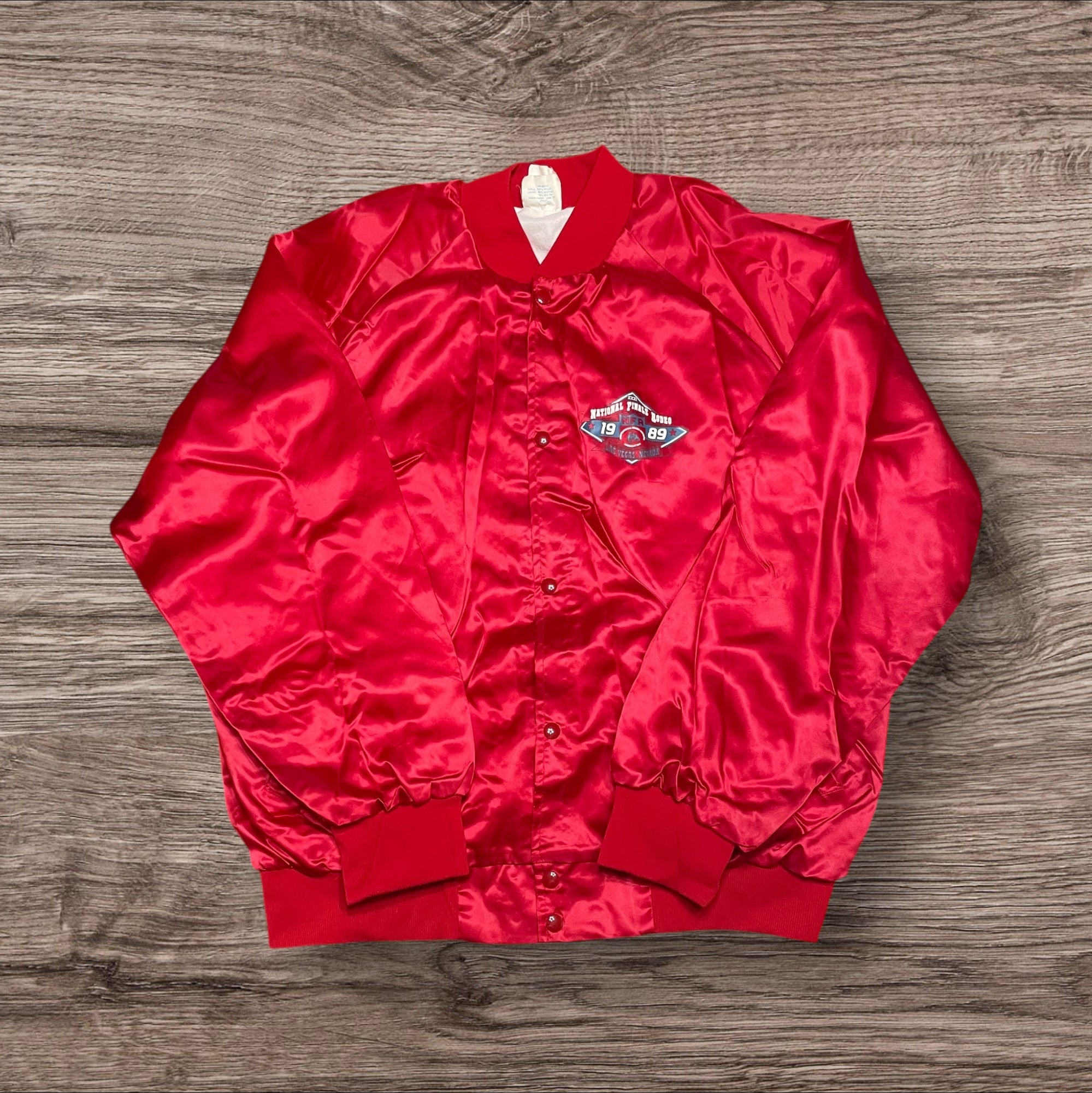 3XLarge Vintage 1989 NFR Red Satin Bomber