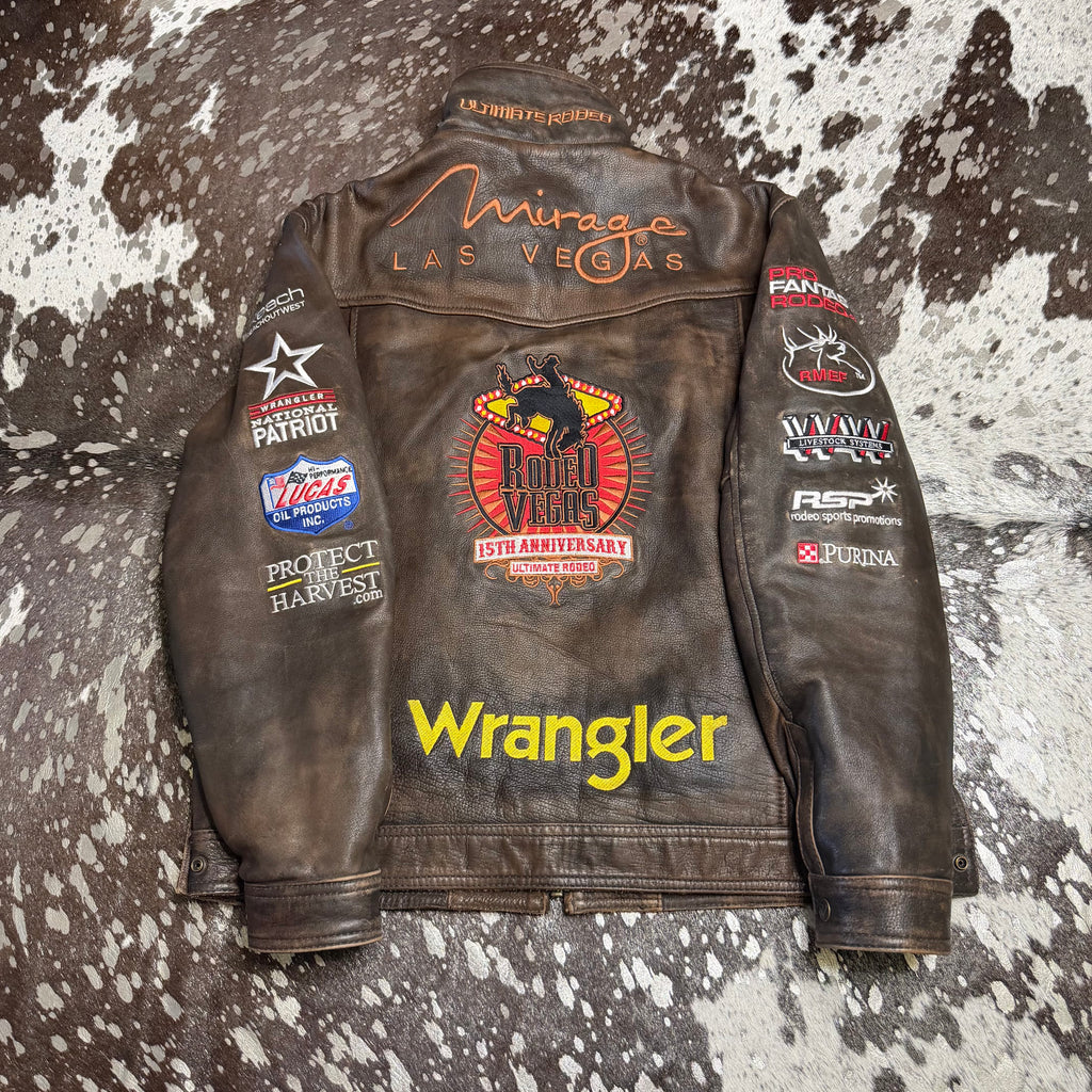 XLarge Limited Edition Rodeo Vegas 15th Anniversary Leather Jacket Brown
