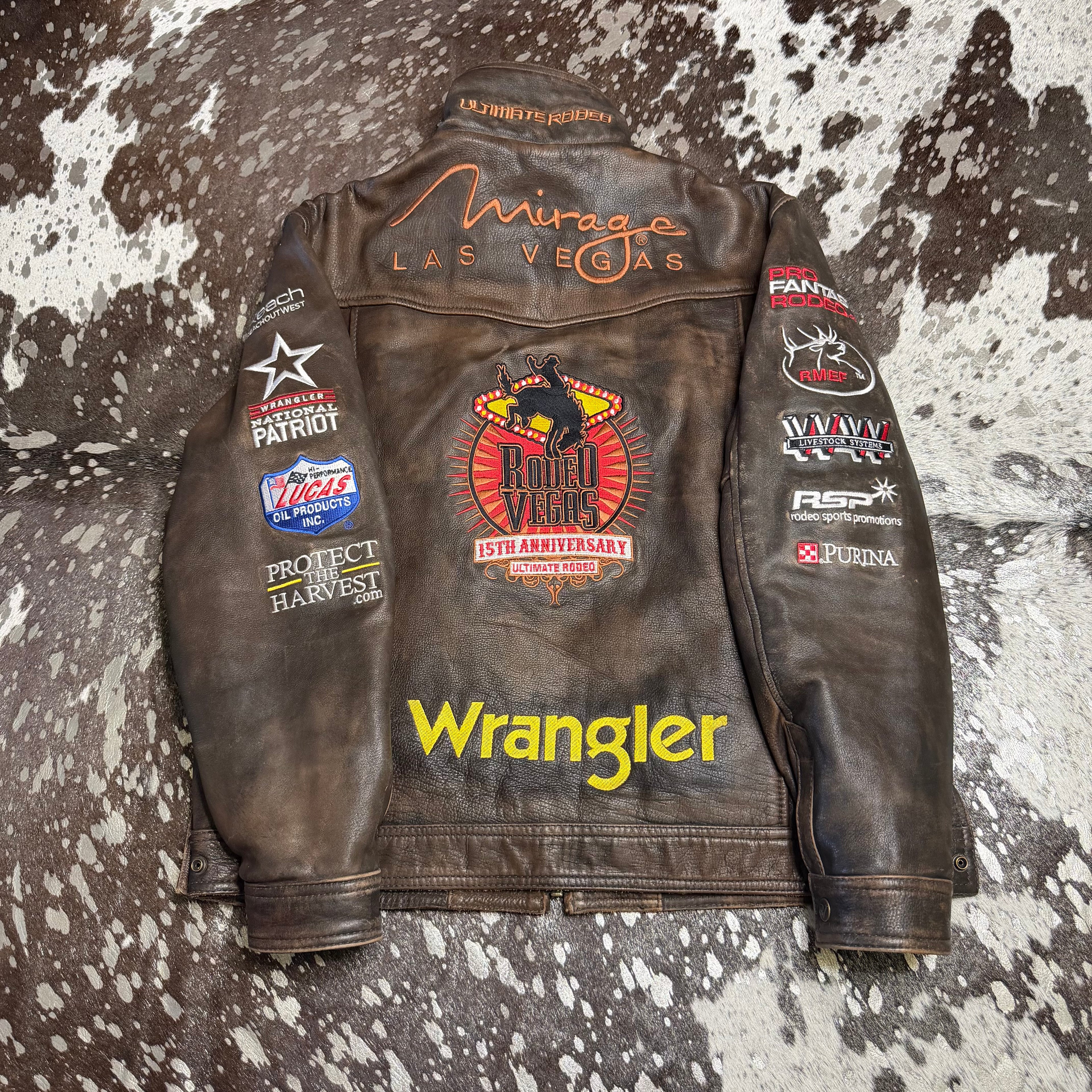 XLarge Limited Edition Rodeo Vegas 15th Anniversary Leather Jacket Brown