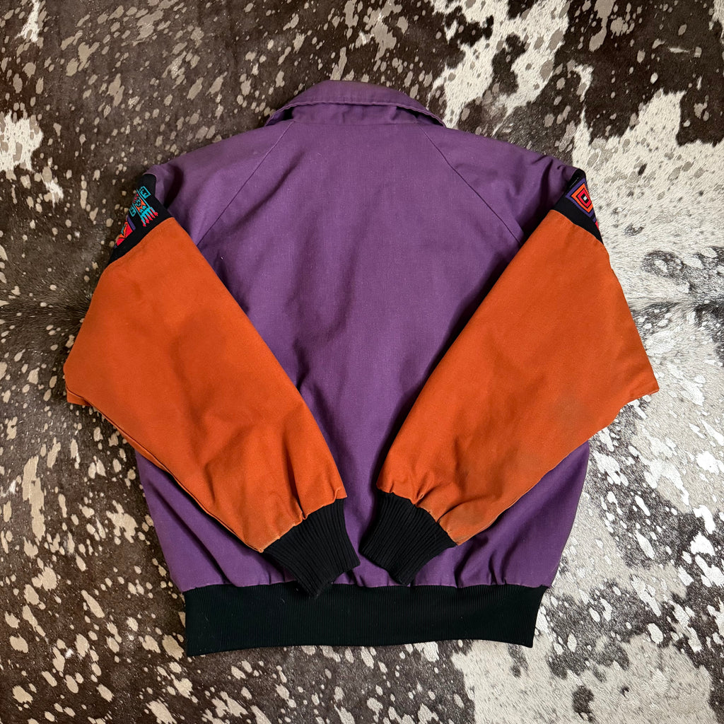 Small Vintage Dueces and Jacks Aztec Canvas Jacket