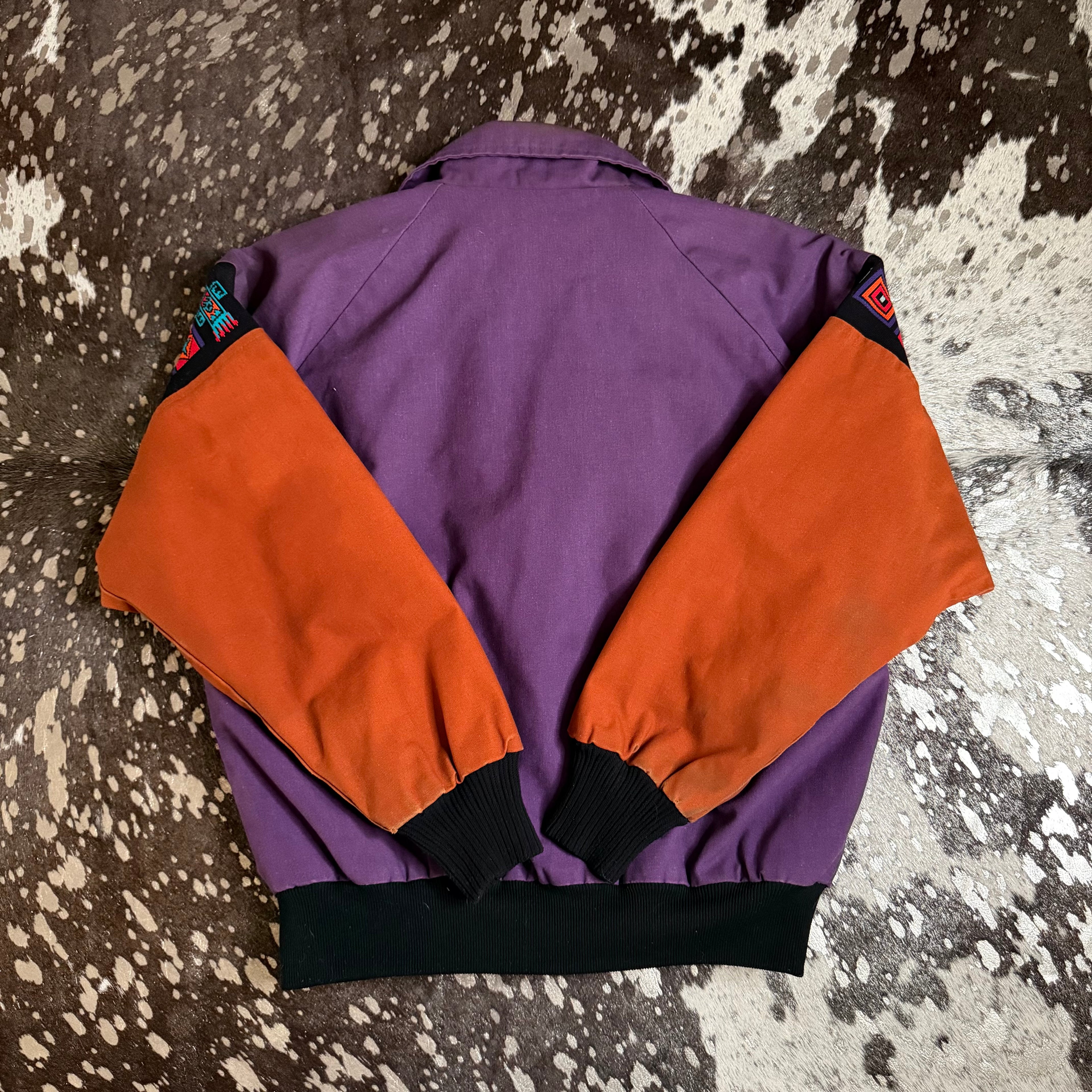 Small Vintage Dueces and Jacks Aztec Canvas Jacket