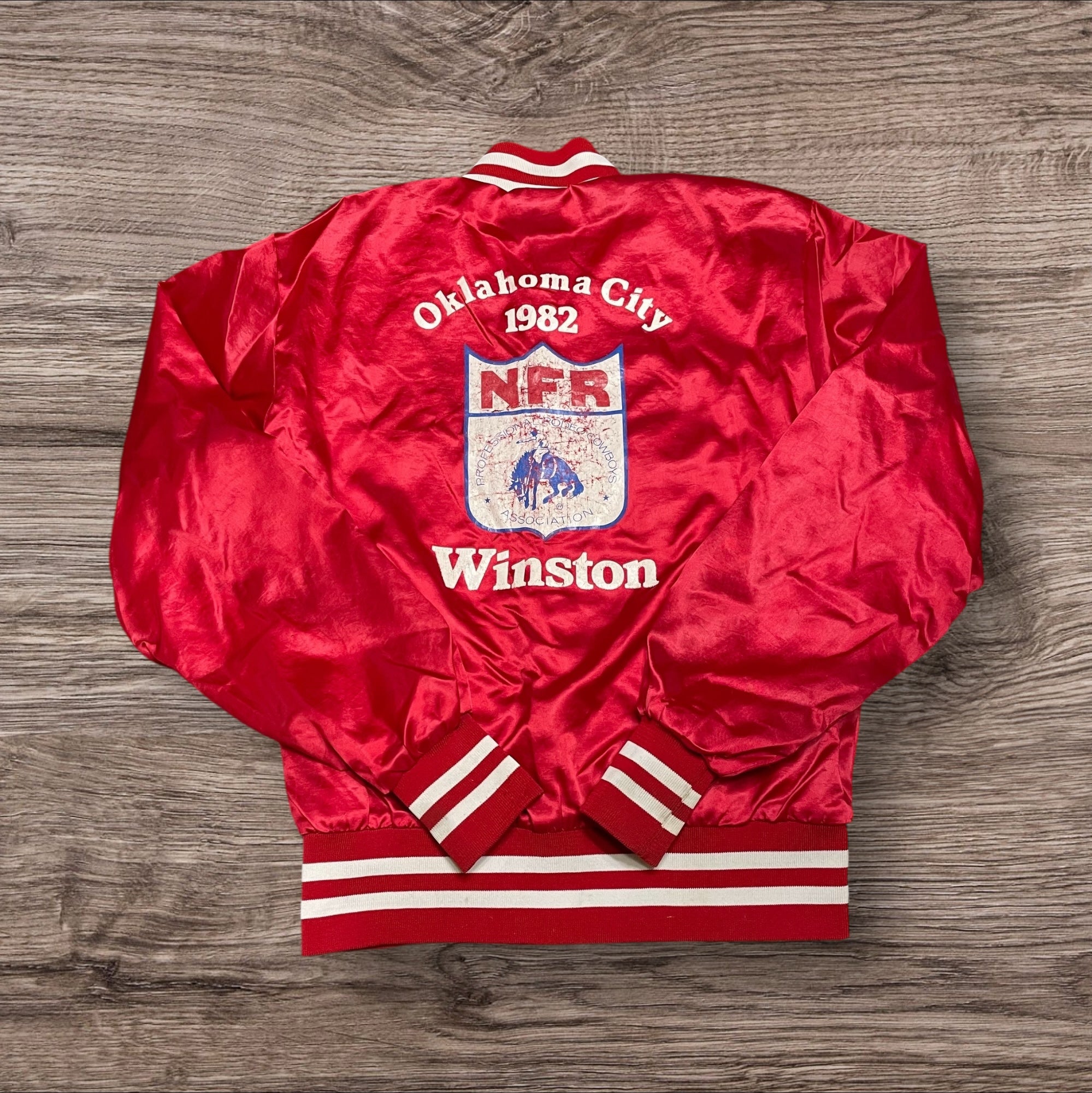 Medium Vintage 1982 NFR Satin Bomber