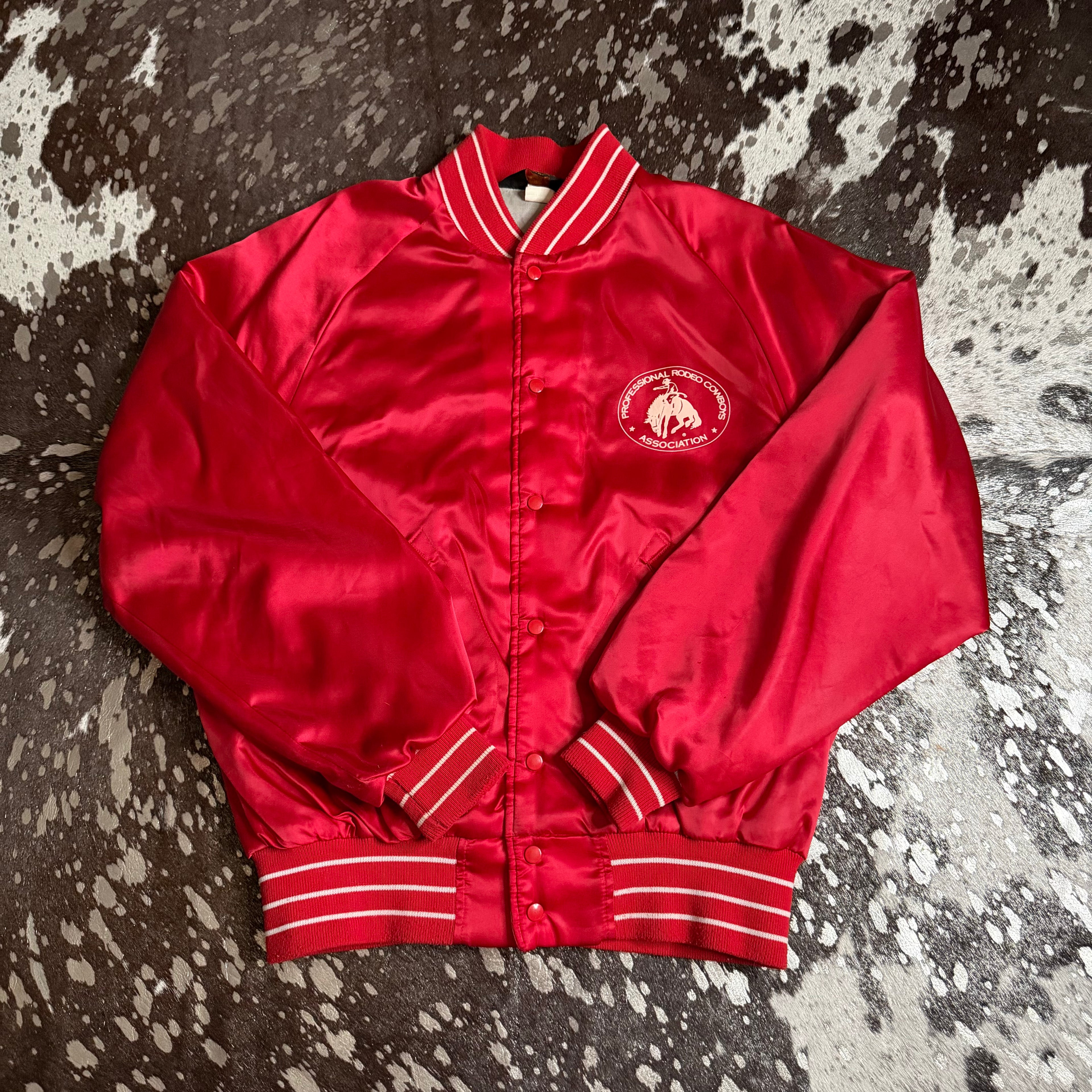 Large Vintage PRCA Red Nylon Jacket