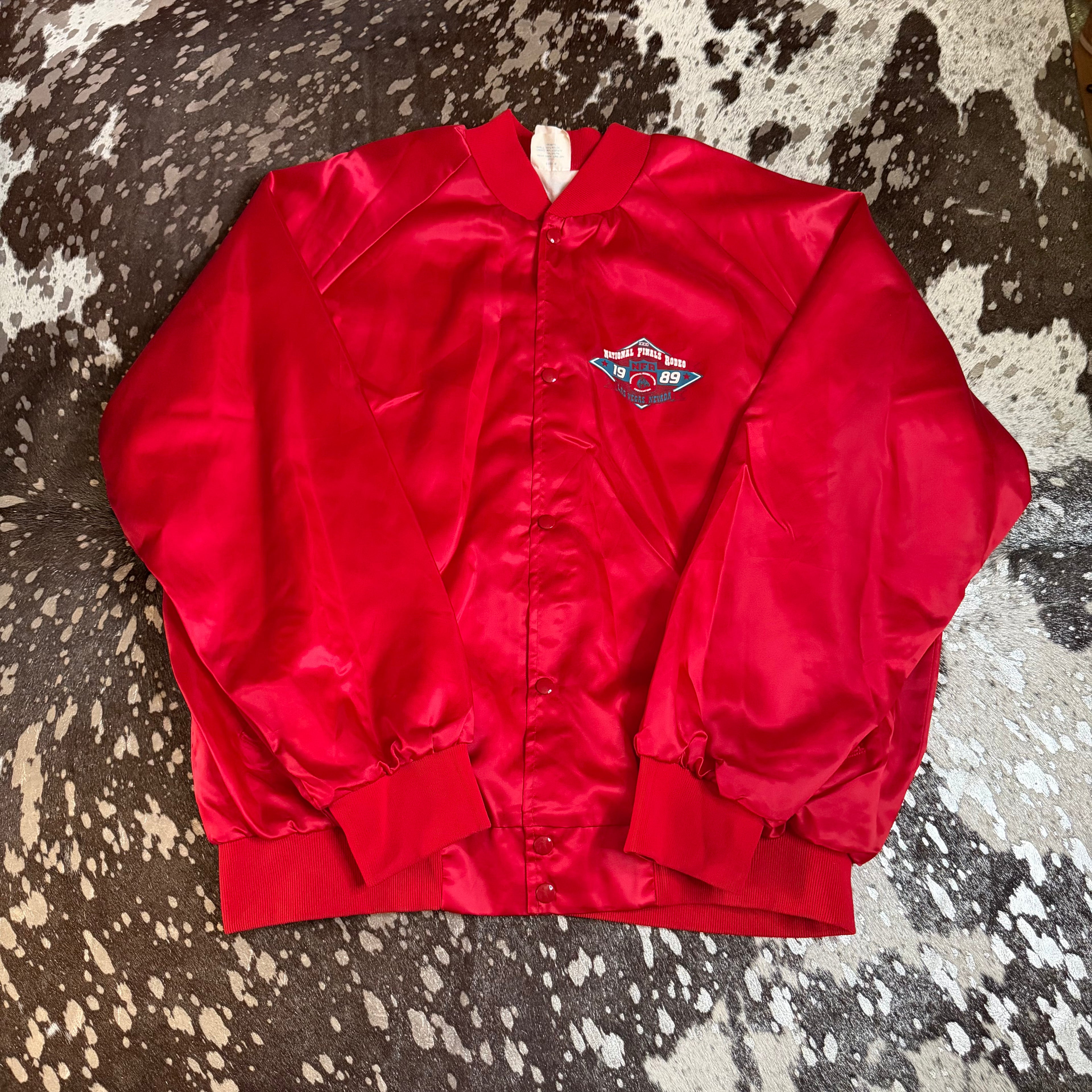 3XLarge Vintage 1989 NFR Red Satin Jacket