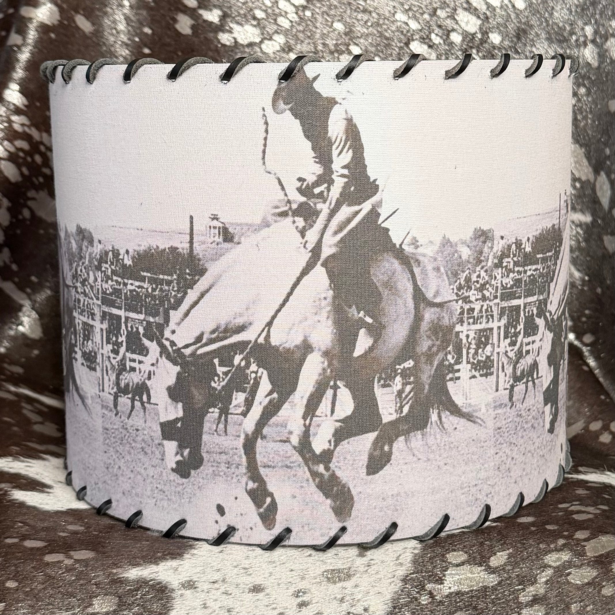 "Vintage Bronc" 11" Western Lampshade