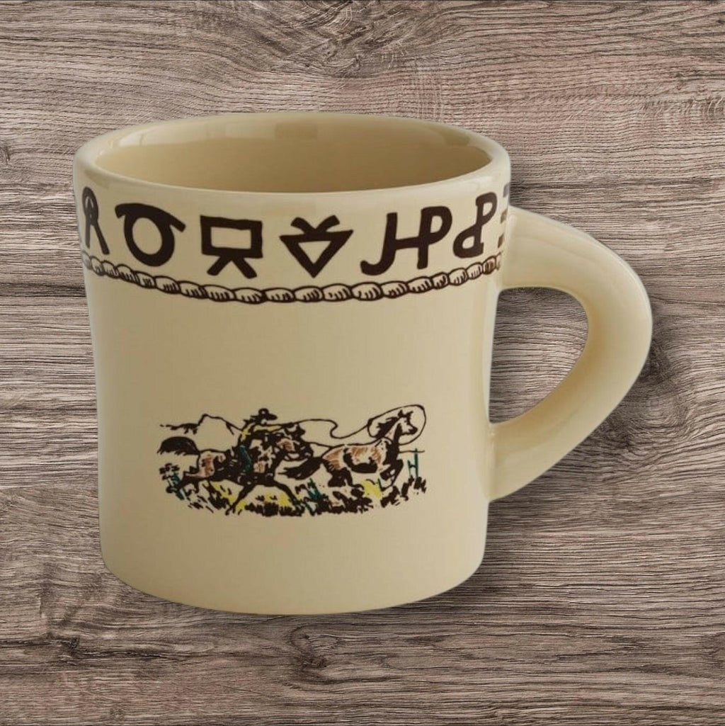 True West Rodeo Pattern 13 oz. "Texas" Mug