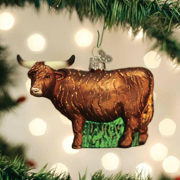 Old World Christmas Highland Cow Ornament