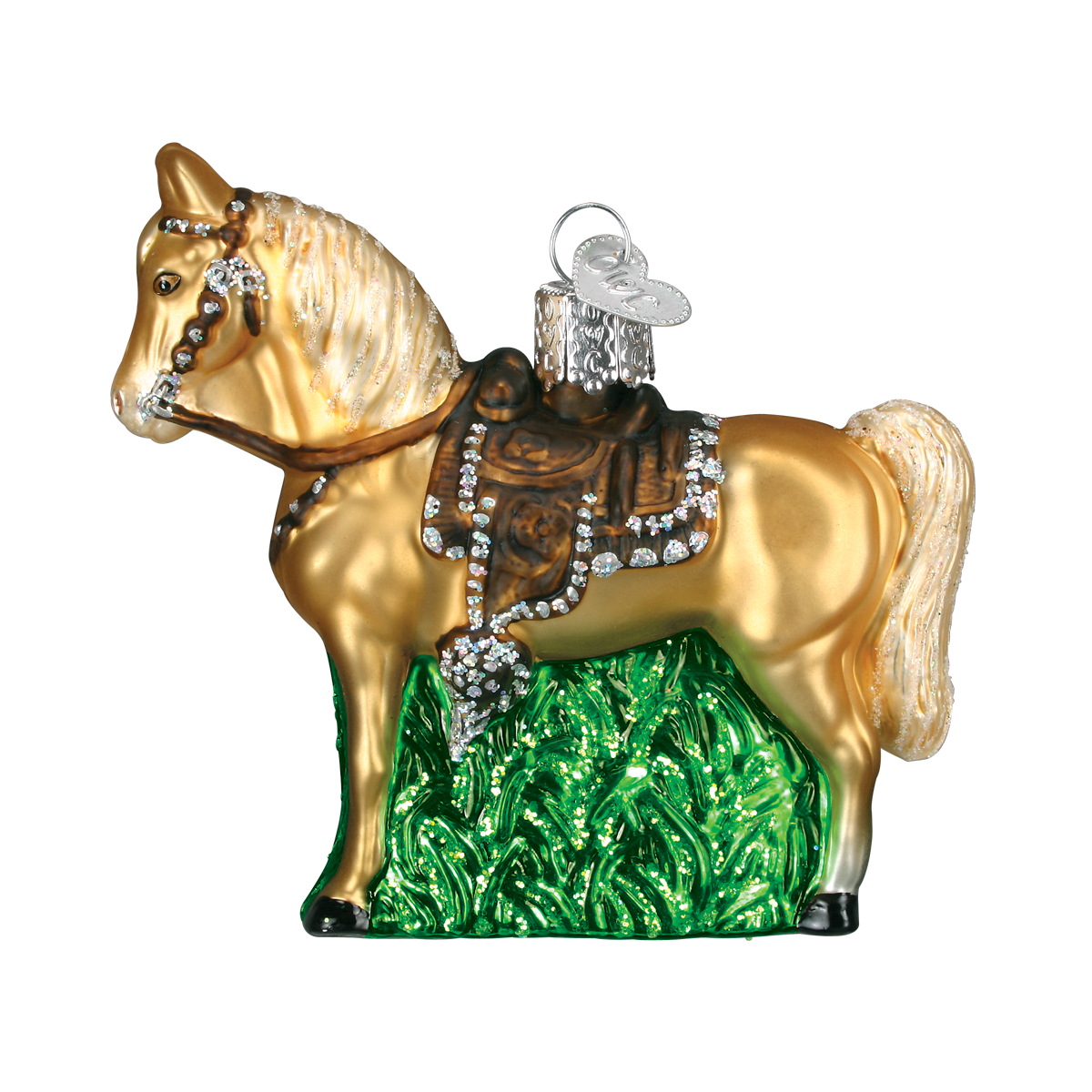 Old World Christmas Western Palomino Horse Ornament